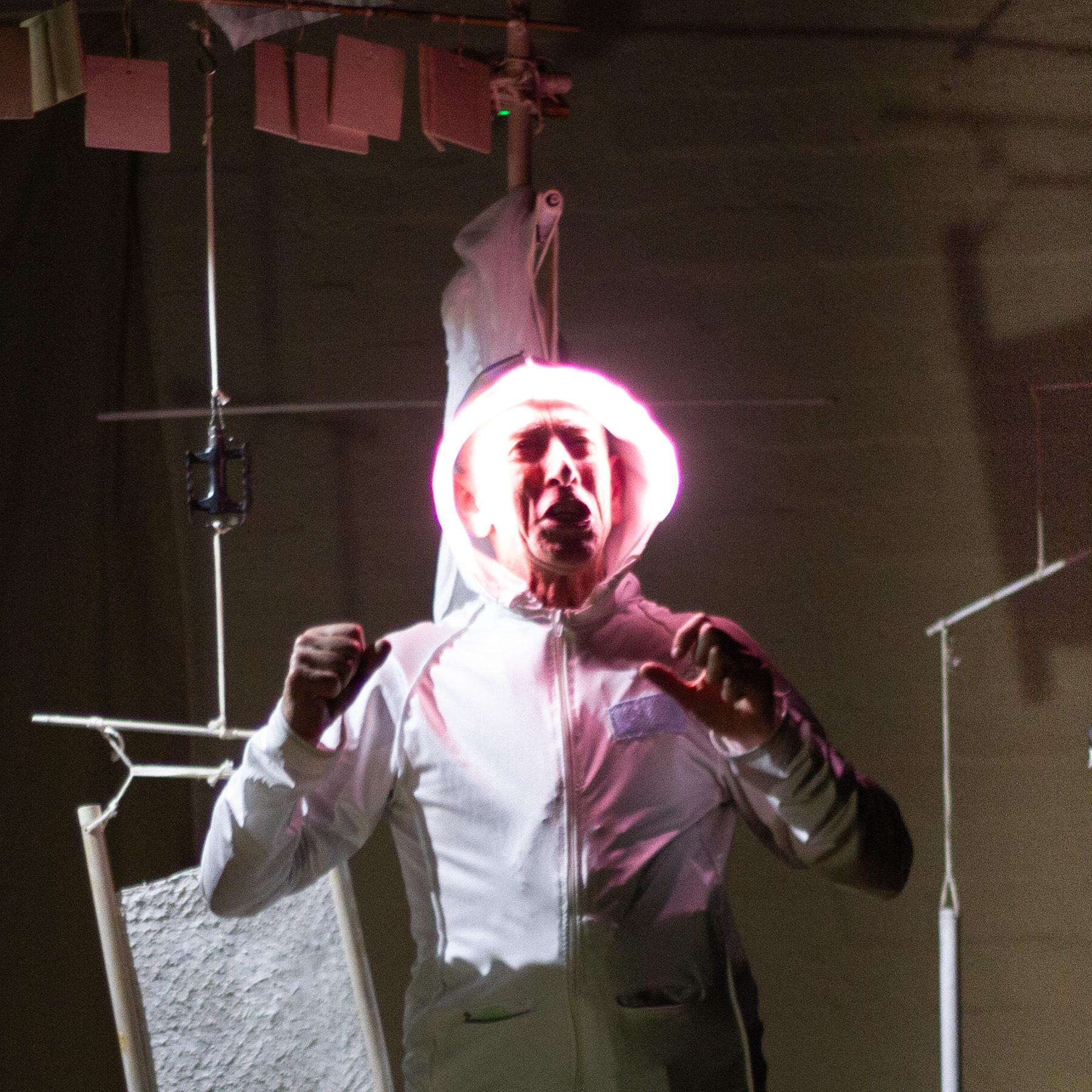 Matthew Crosby in Corporare, screenshot of cinematography by Cobie Orger