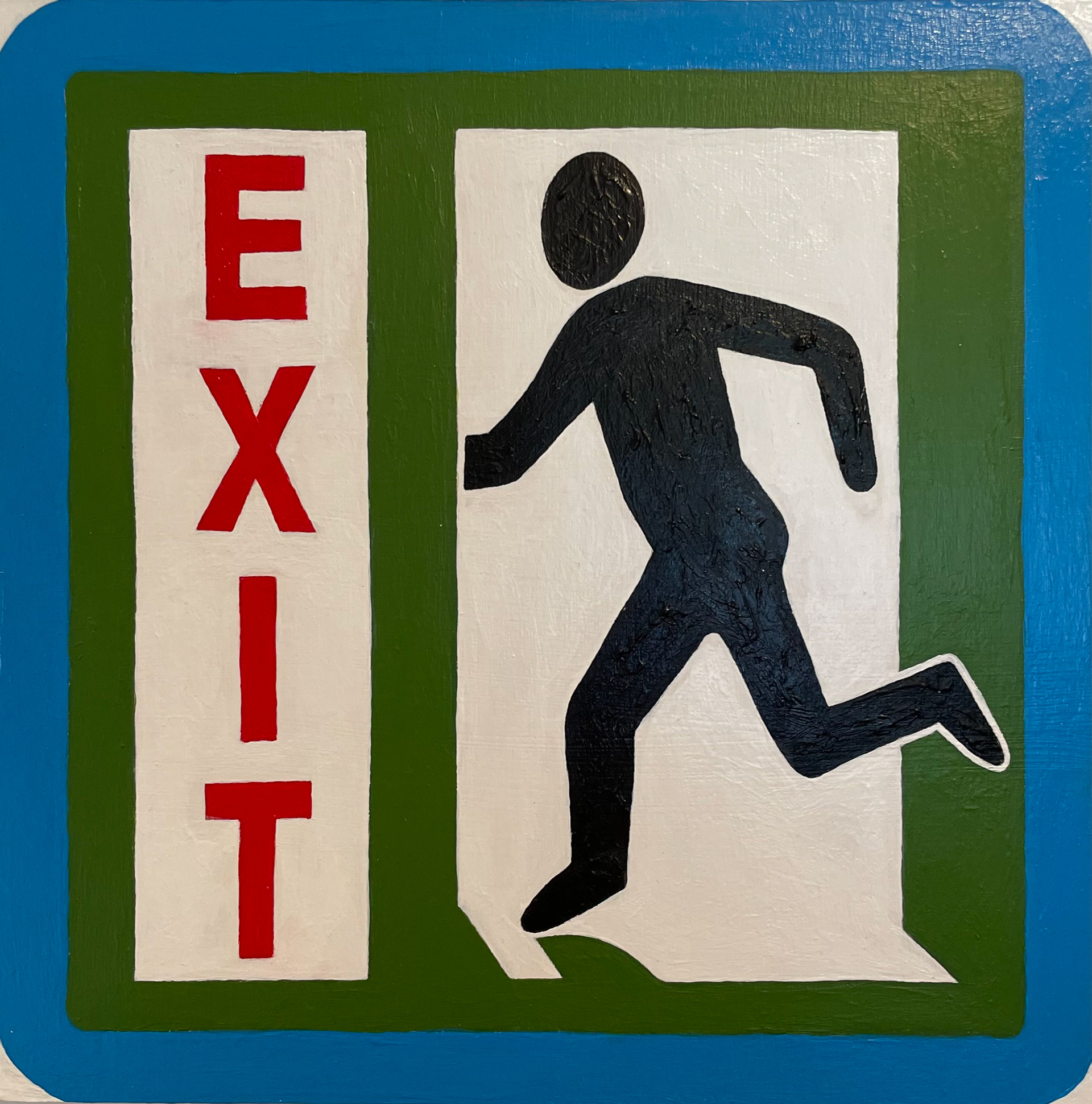 Untitled (Exit), 8"x8", SOLD