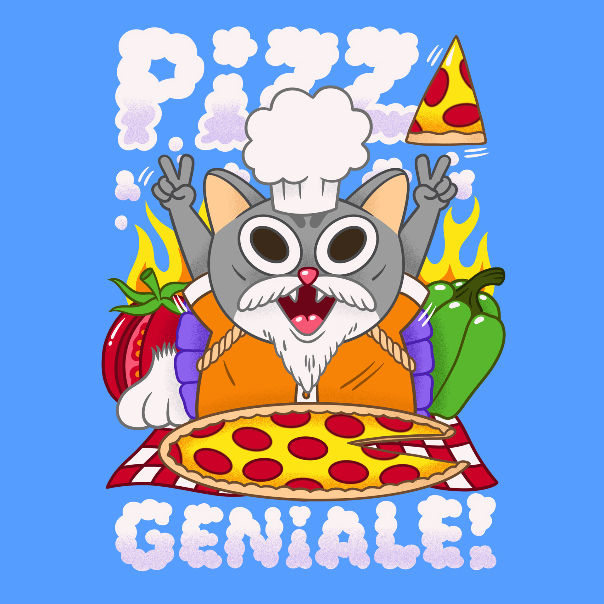 Hot sauce label art for SWEET PEPPER (2024)