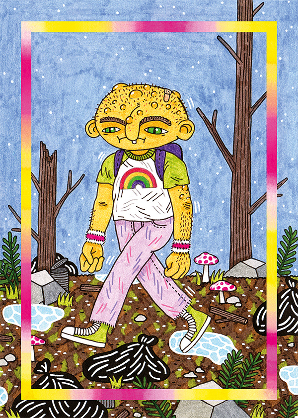 Watercolor, feltpen, ink, gel pen (A5, 2017)