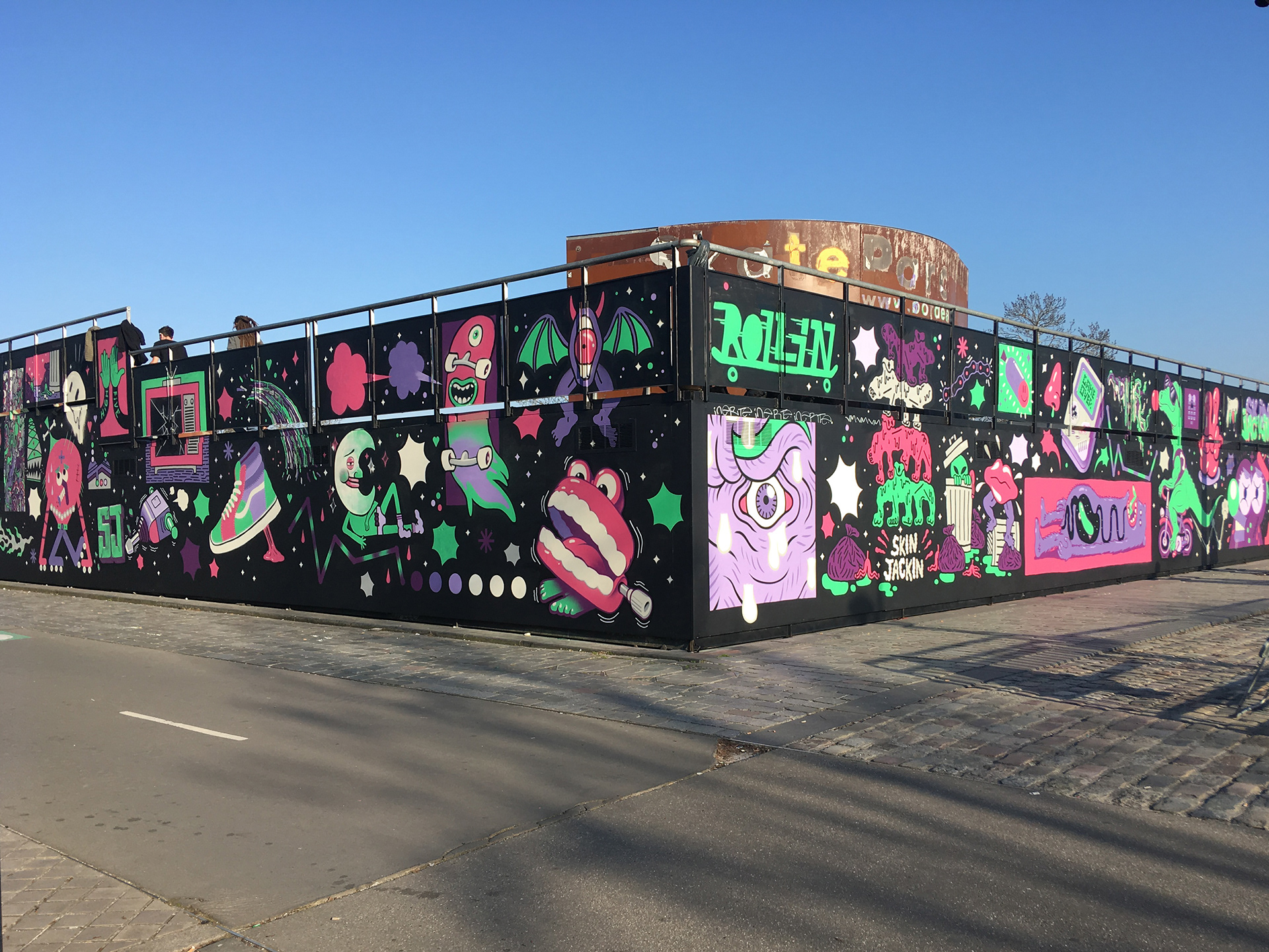 SKINJACKIN collective mural commissioned by the city of Bordeaux (2019)