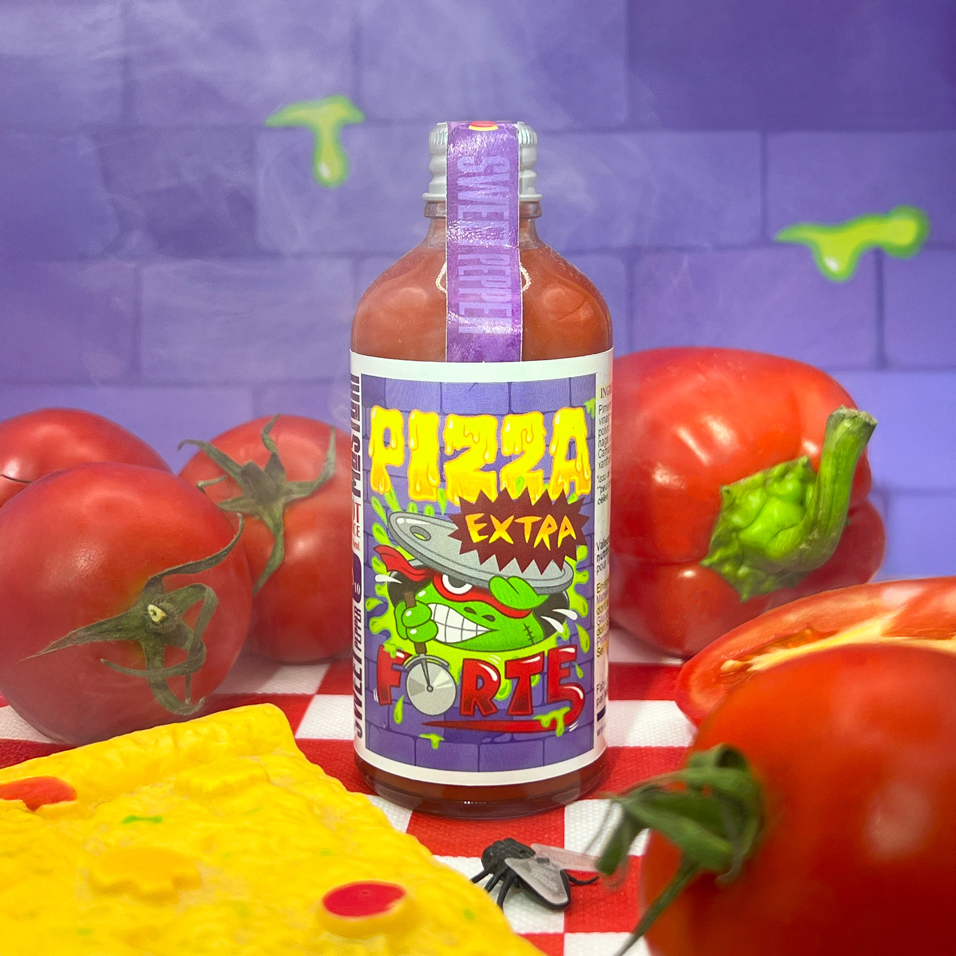 Hot sauce label art for SWEET PEPPER (2024)