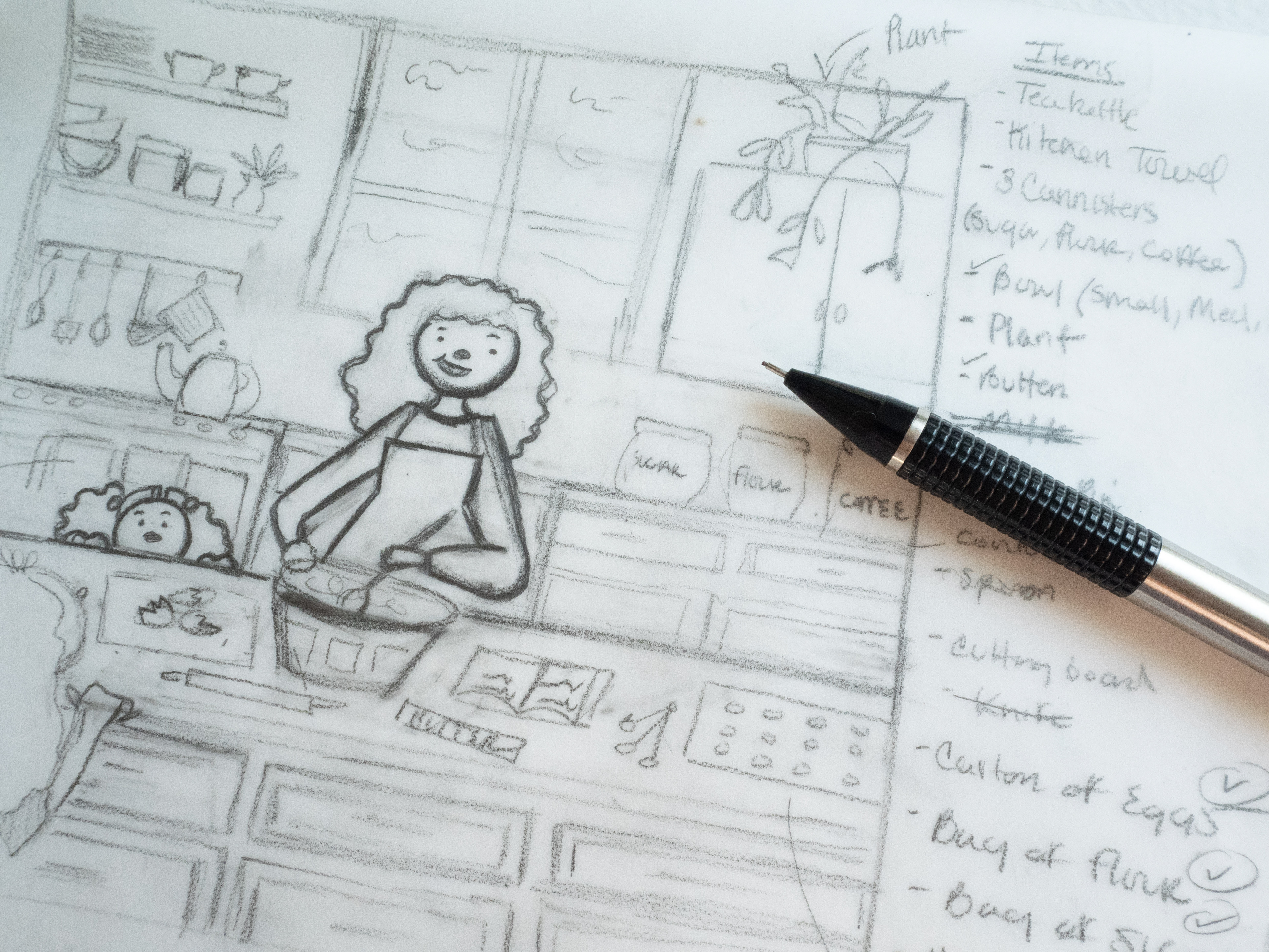 Mom and child baking sugar cookies from recipe book