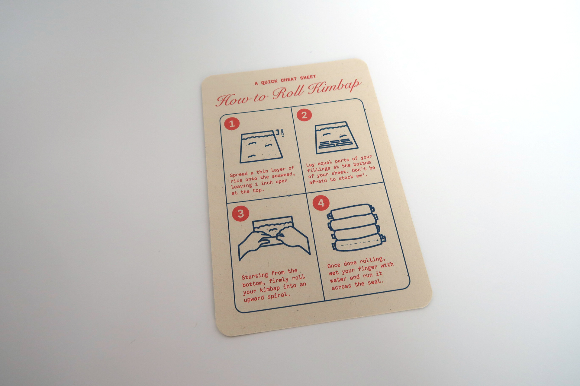 KID’S EDITION BOX: Directions An illustrated card for kids to cook with their parents!
