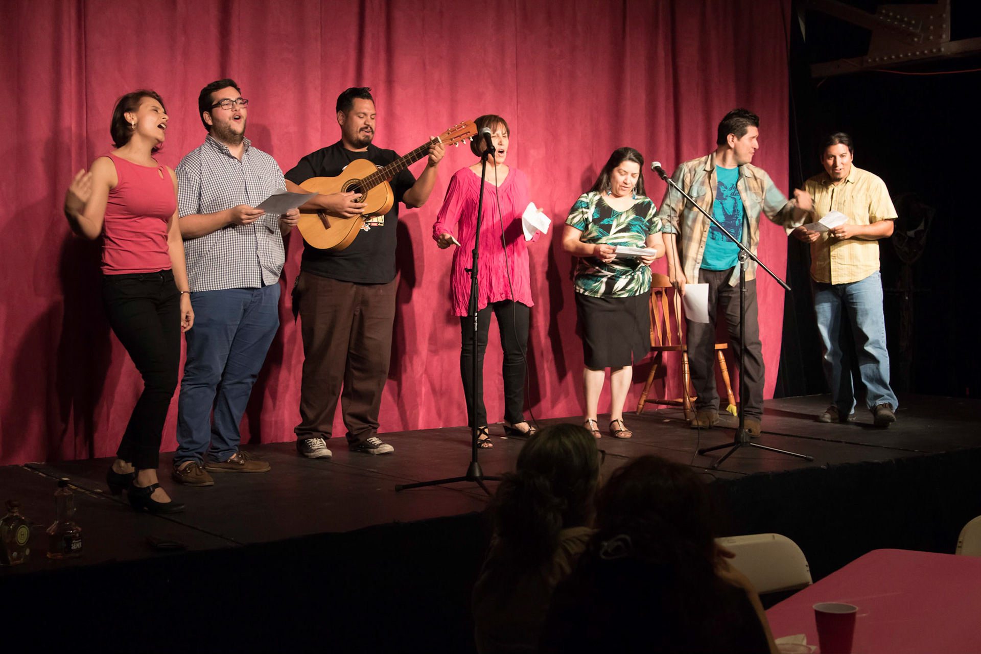 Open MIc performances by ILI Participants at the Esperanza Center. San Antonio, TX