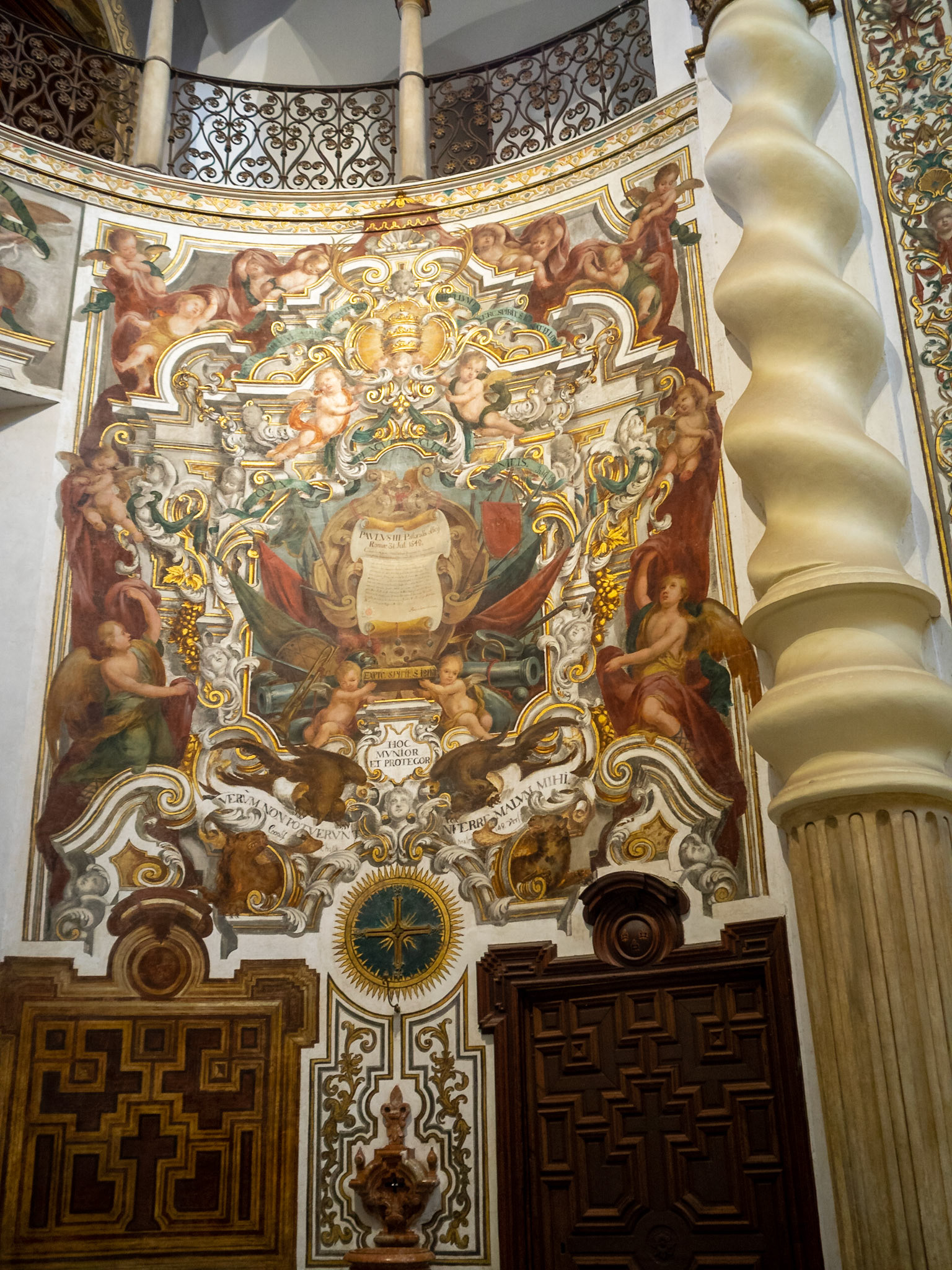 Church of Saint Louis of France papal bull mural
