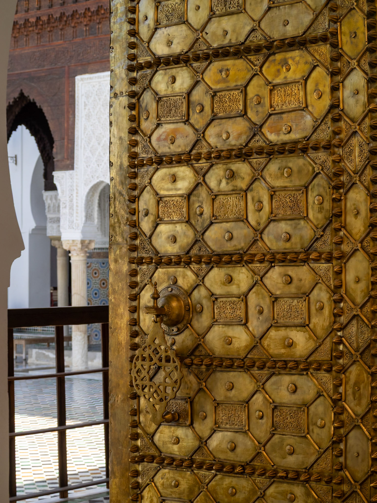 University of al-Qarawiyyin mosque doorway detail, Fez, Morocco