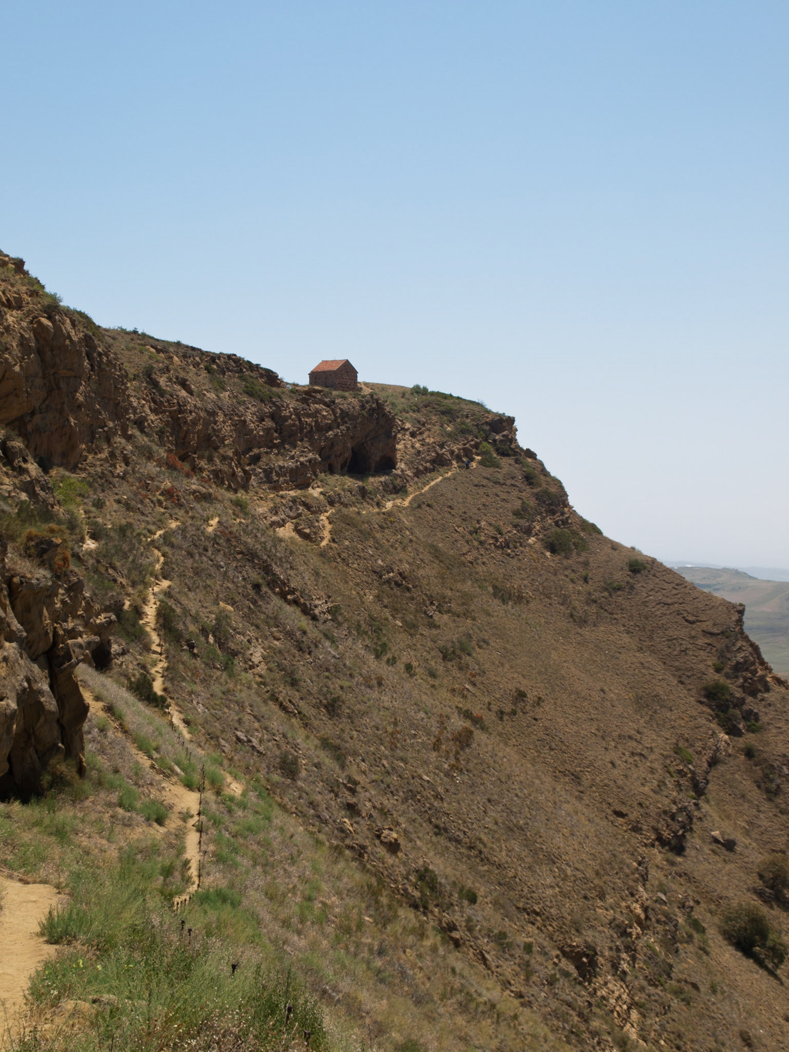 Path to Udabno cave monastery close to Azerbaijan border