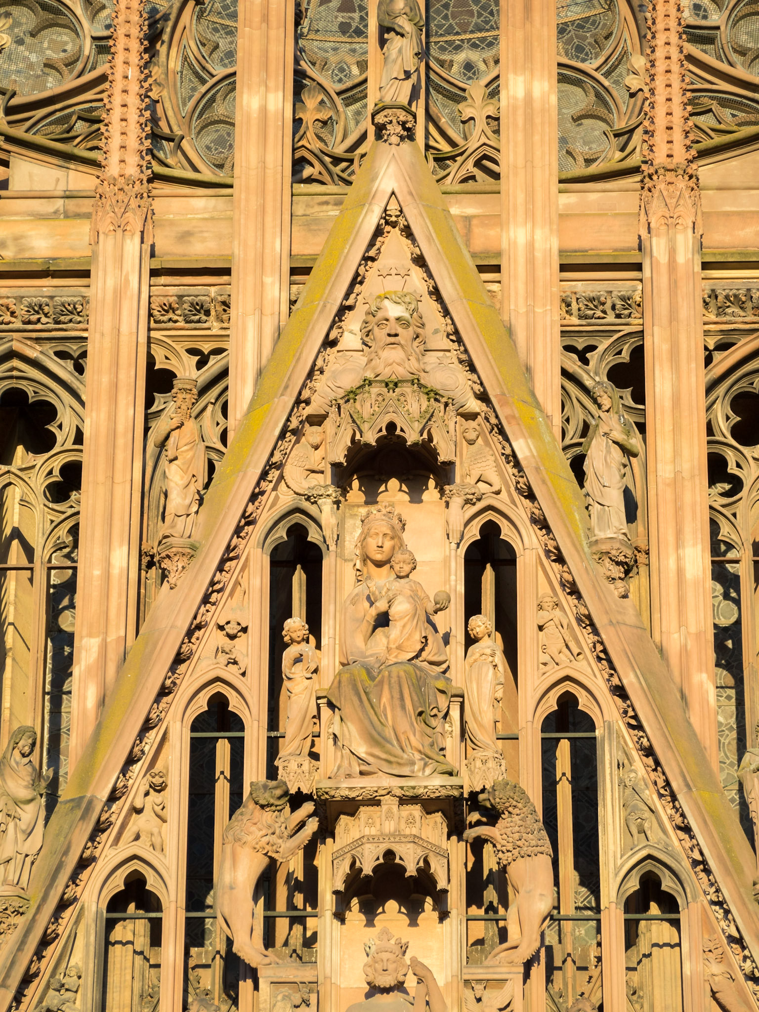 Notre-Dame de Strasbourg sculpture in the Cathedral facade