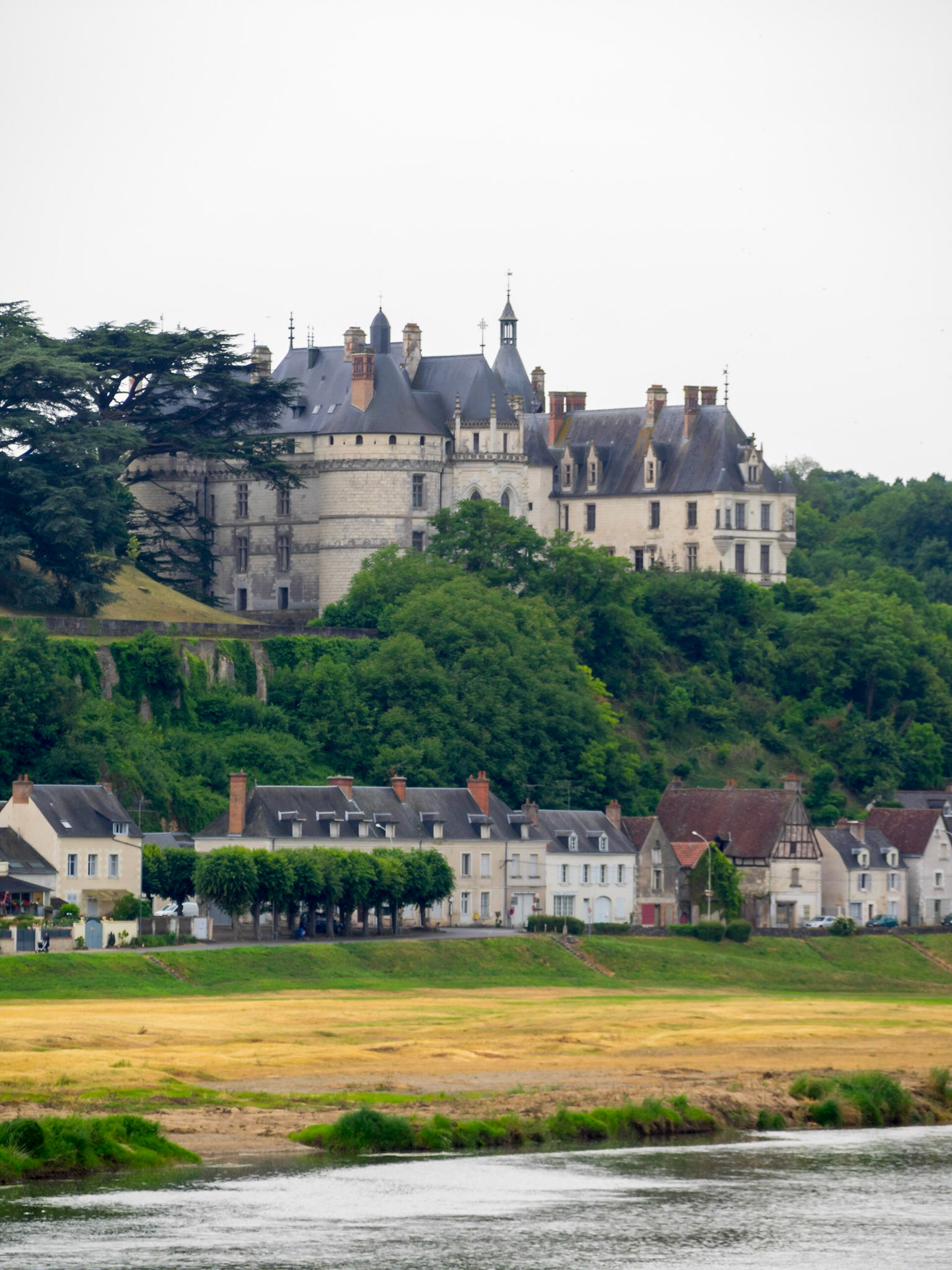 Domain of Chaumont-sur-Loire atop the hill by Loire river