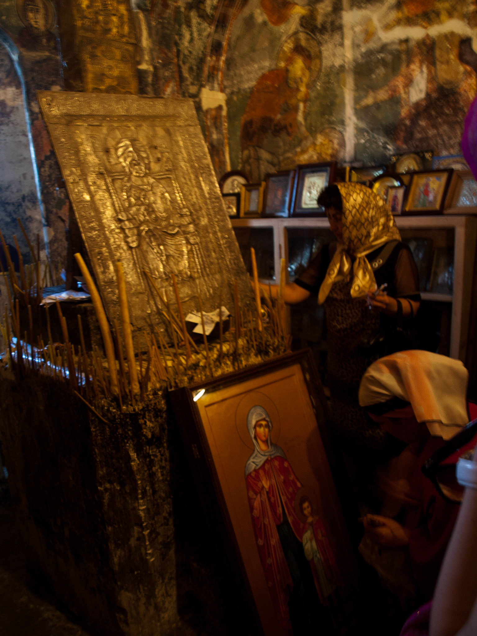 Fresco in the interior of the Lamaria Church in Svaneti
