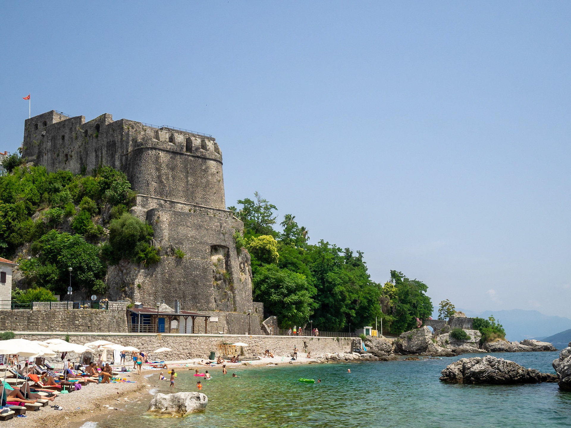 Fort mare fortress by the sea in Herceg-Novi