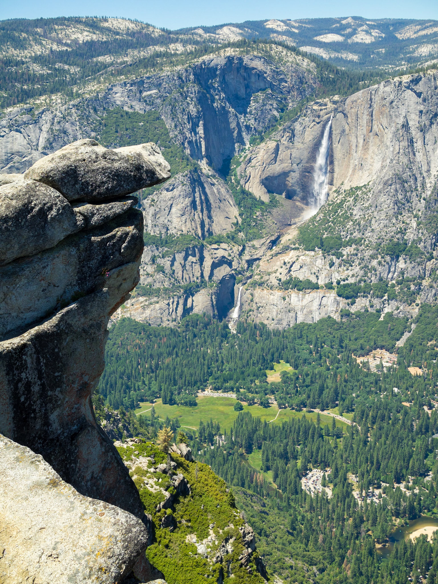 Looking over Yosemite Valley and Falls from Glaciar Point