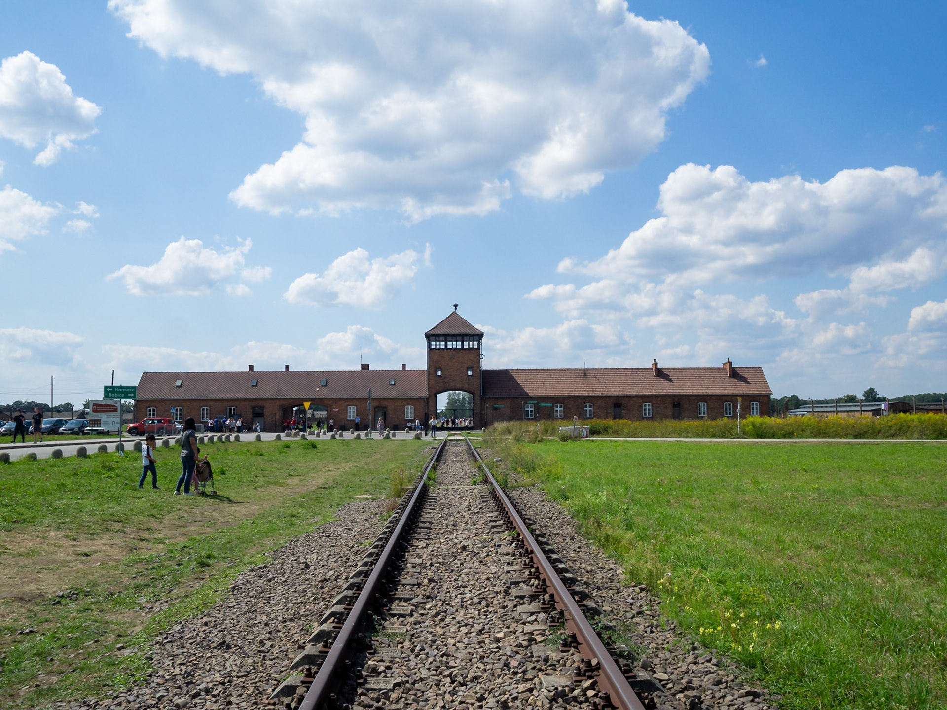 Train tracks leading to Auschwitz II Concentration Camp