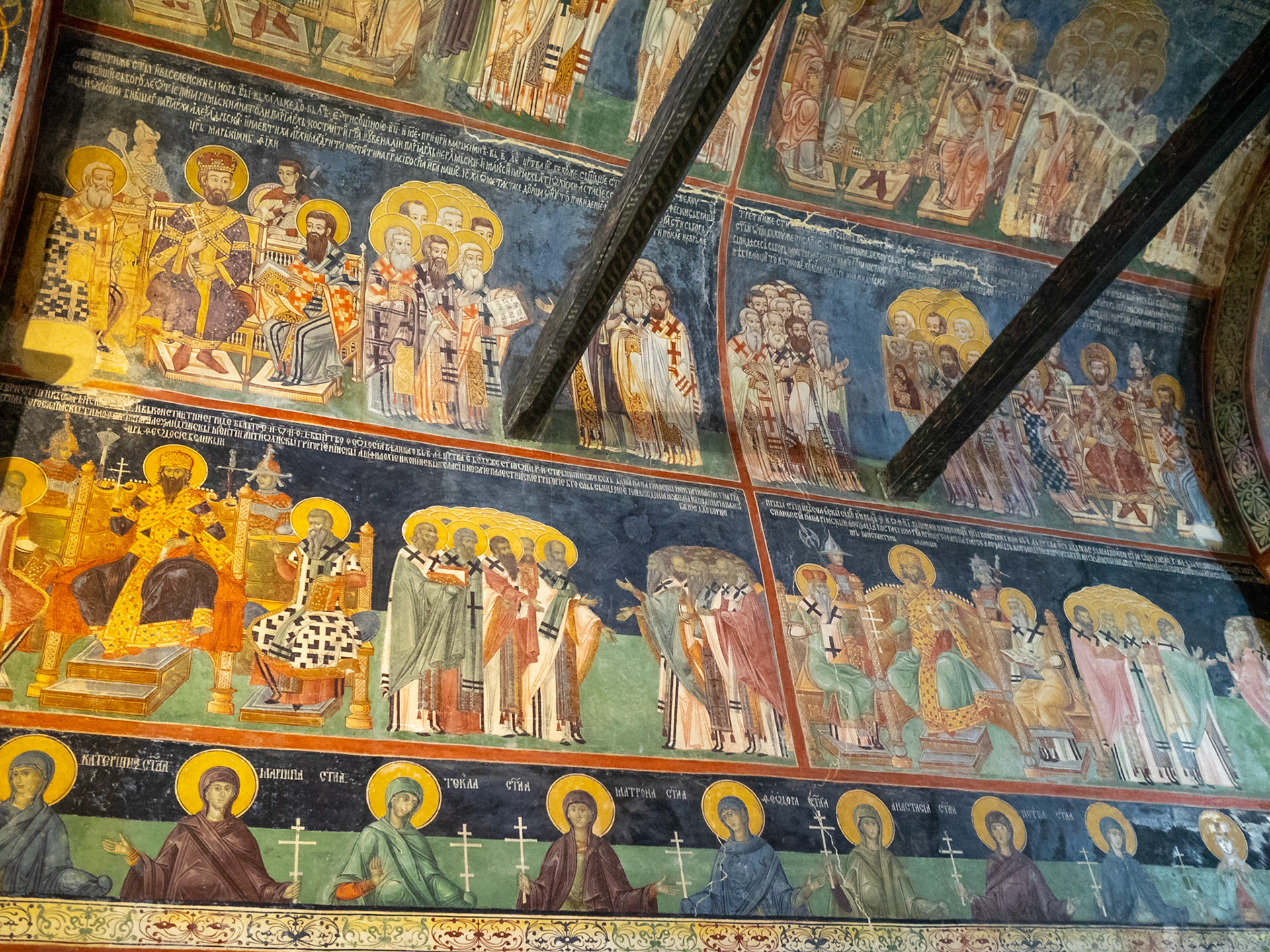 Wall fresco from the narthex of the Church of the Assumption of the Holy Mother of God