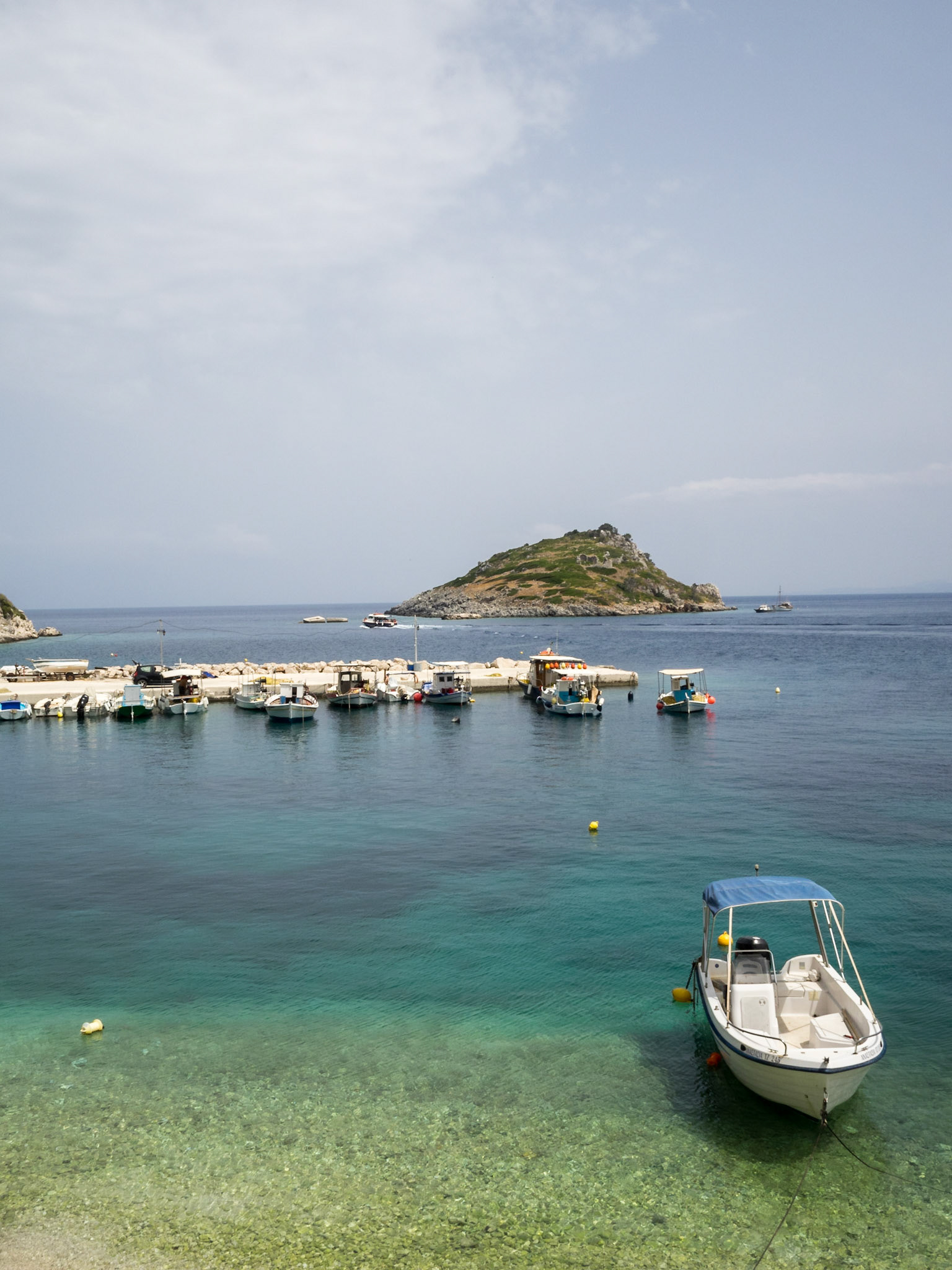Turquoise sea of Zakynthos island