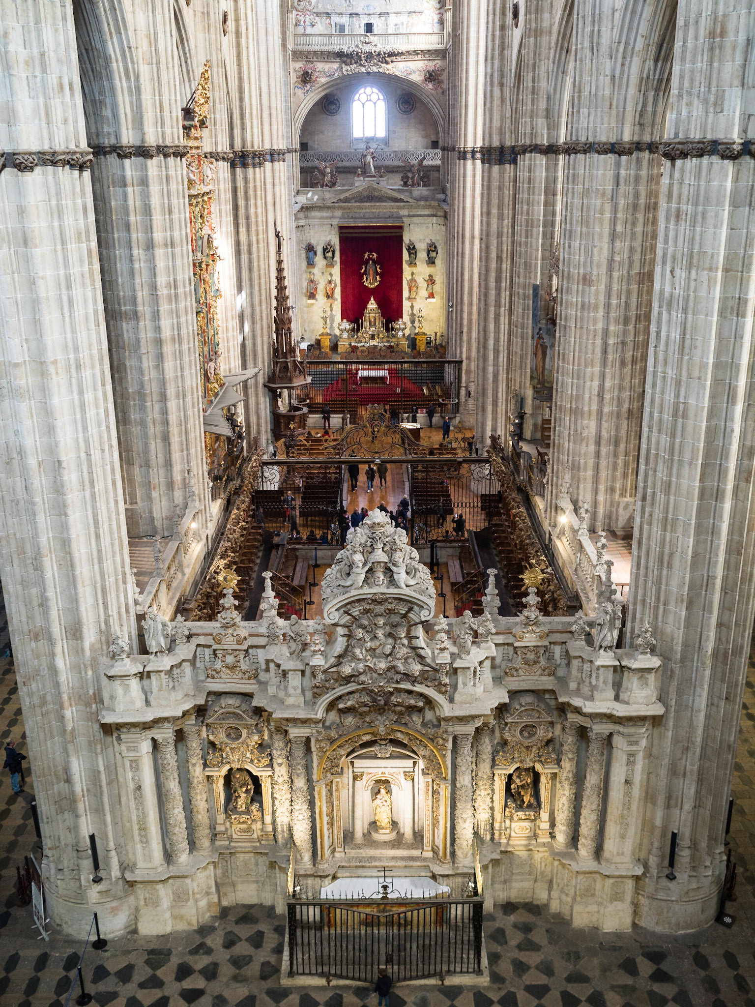 Salamanca Cathedral choir seen from above