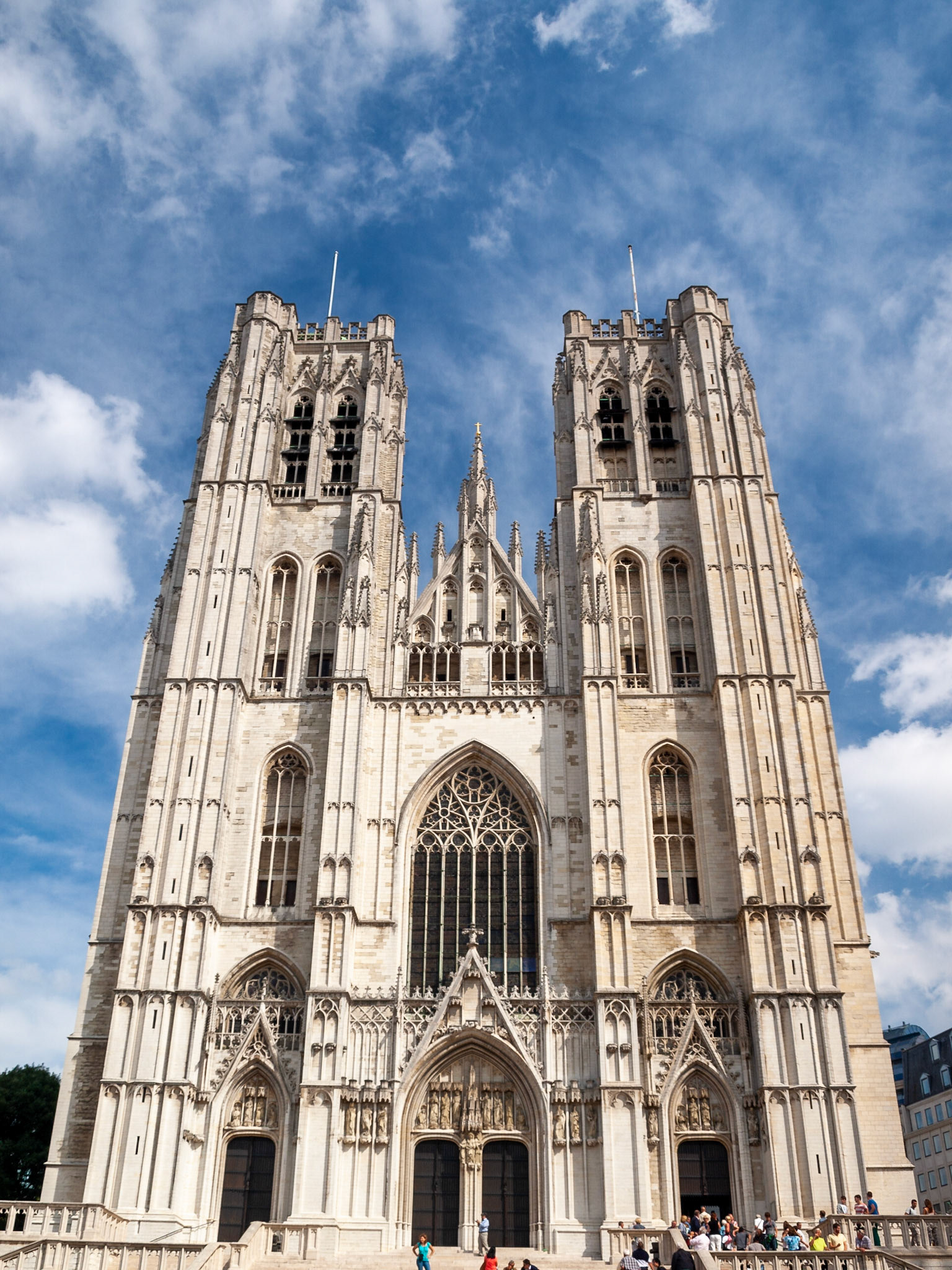 Main facade of the Cathedral of St. Michael and St. Gudula