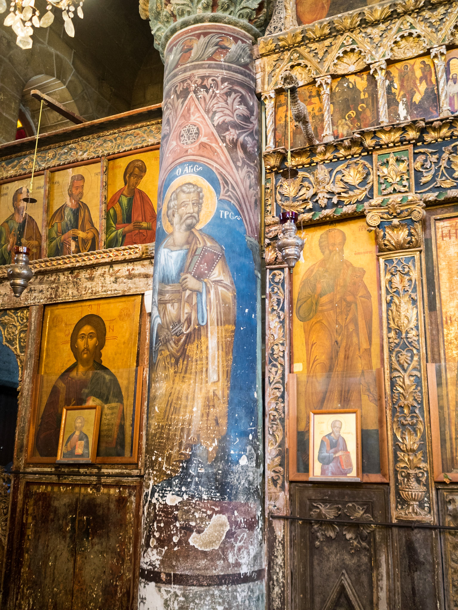 Agios Mamas Church interior frescos