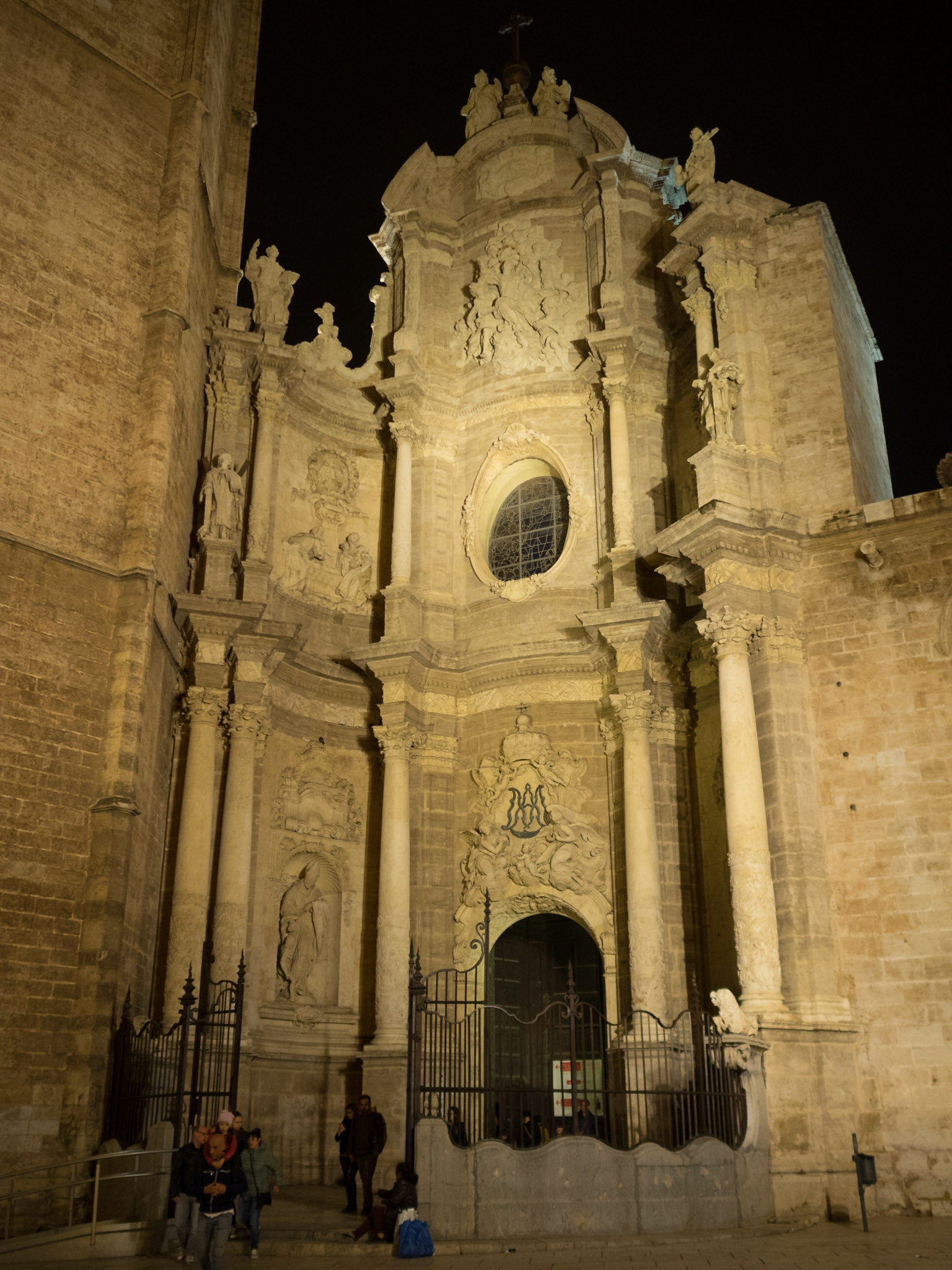 Door of the Irons, Valencia Cathedral night shot
