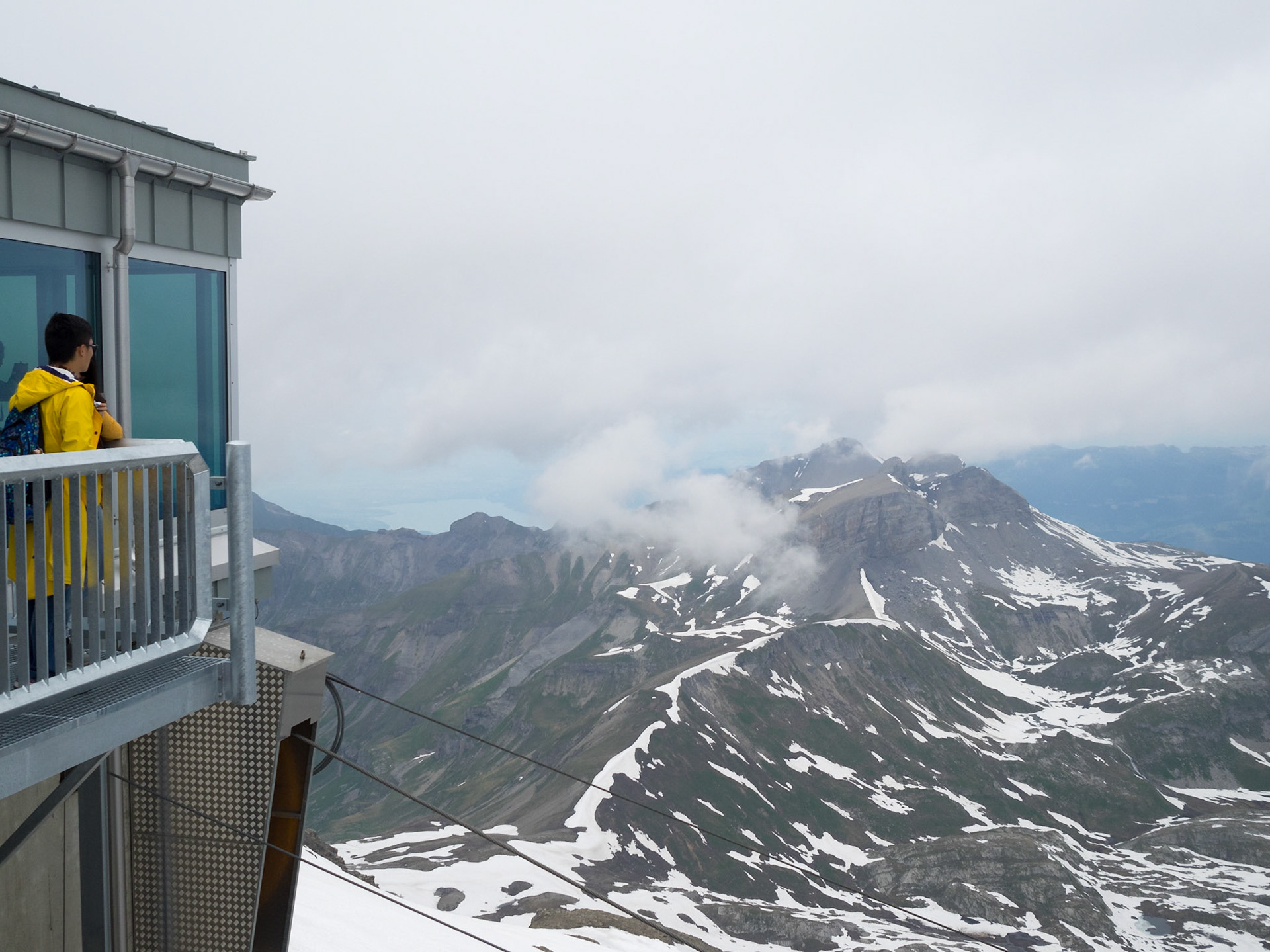 Looking at the Bernese Alps from Schilthorn