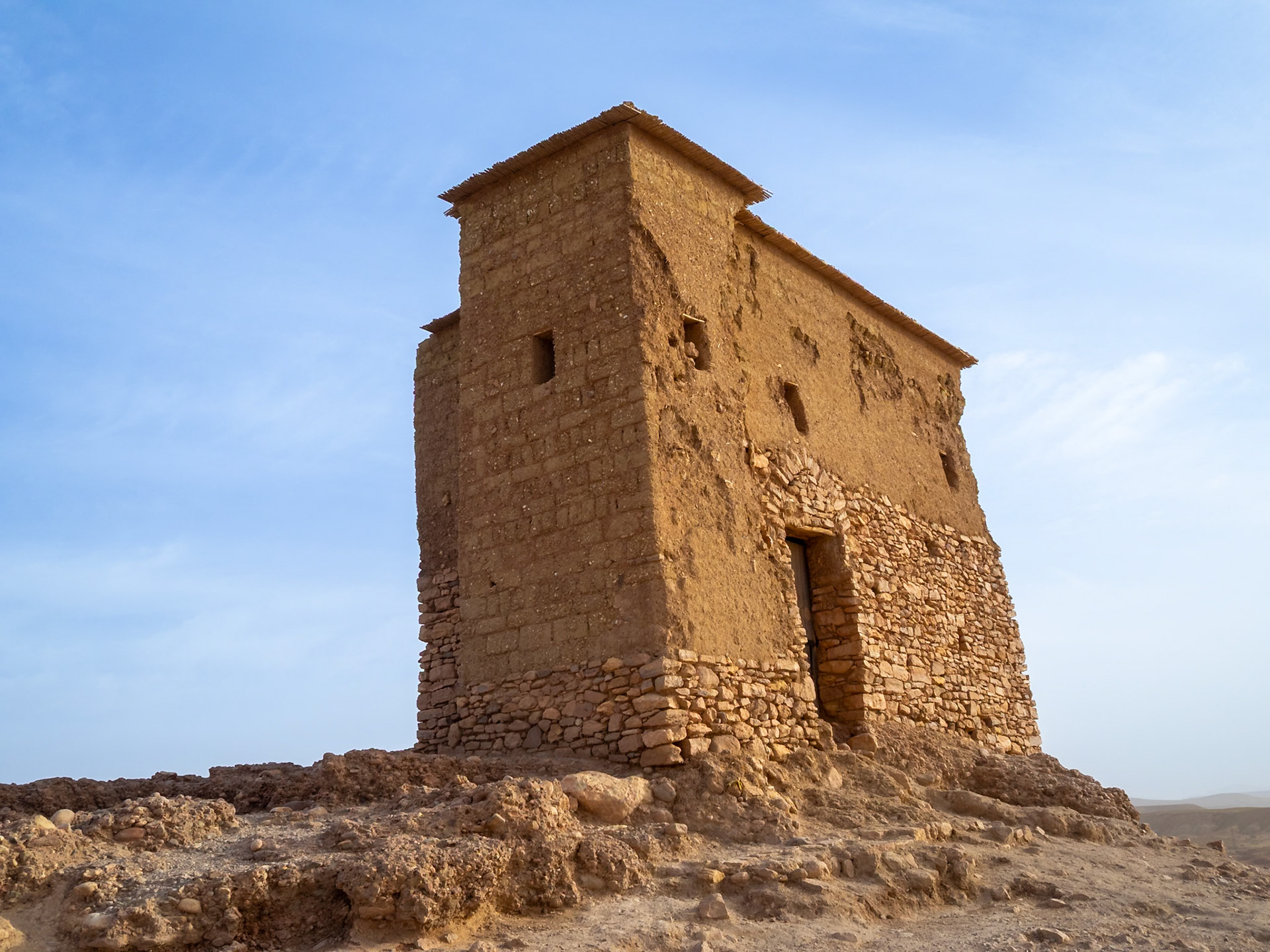 The granary or agadir at the top of Aït Benhaddou hill, Morocco