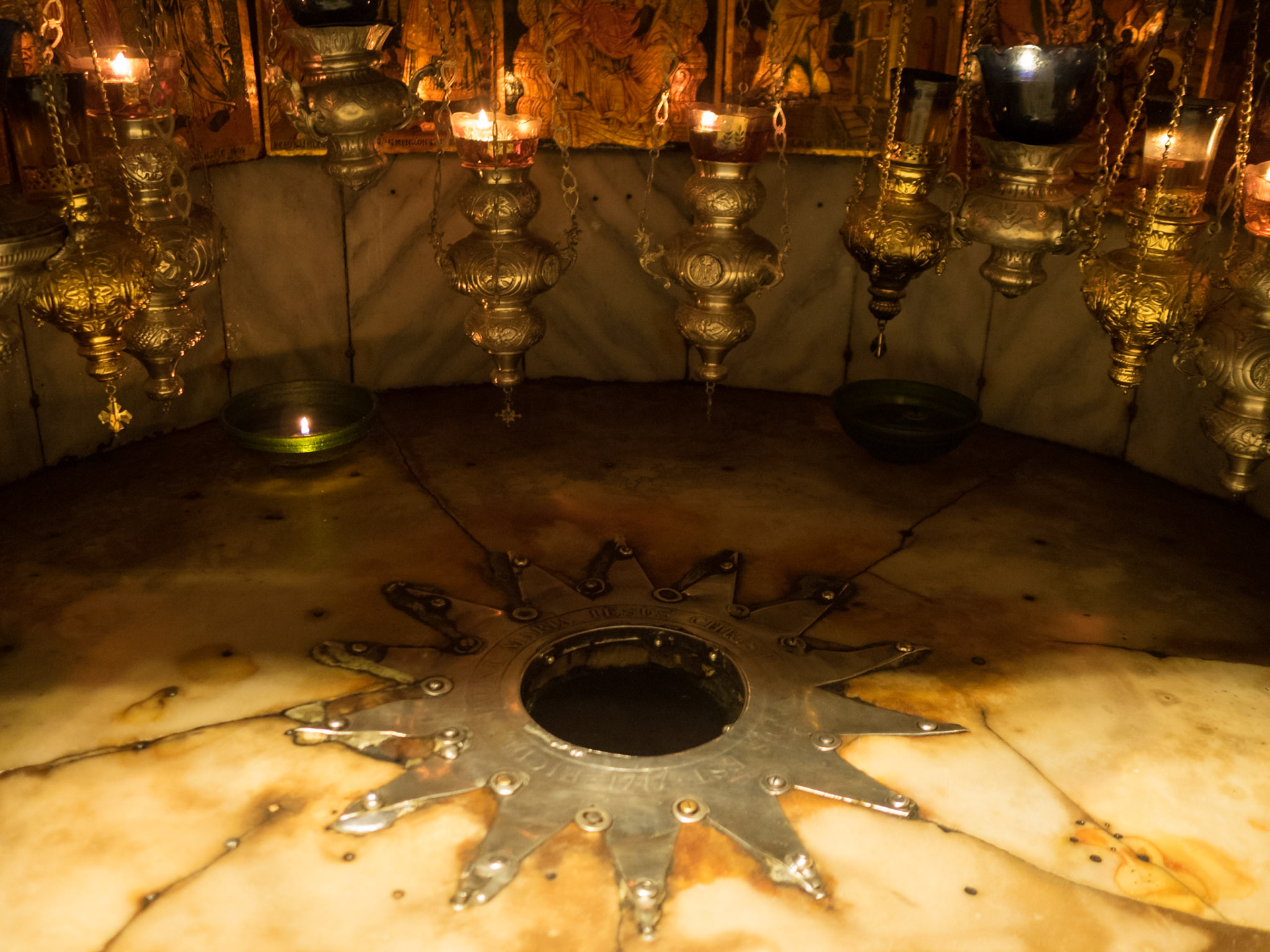 The Star of Bethlehem in the Church of Nativity