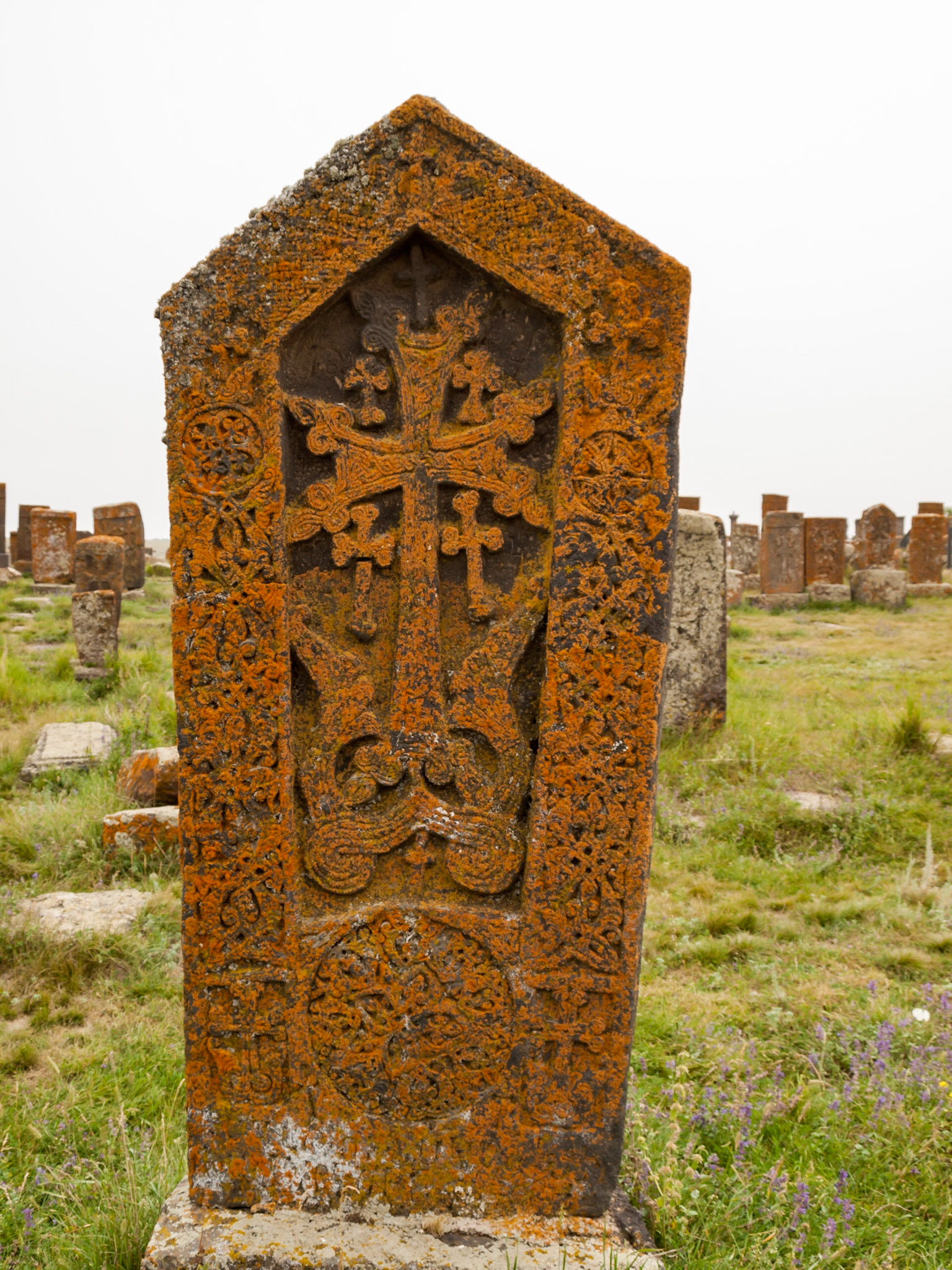 Khatchkar (cross-stone) field in Noratus
