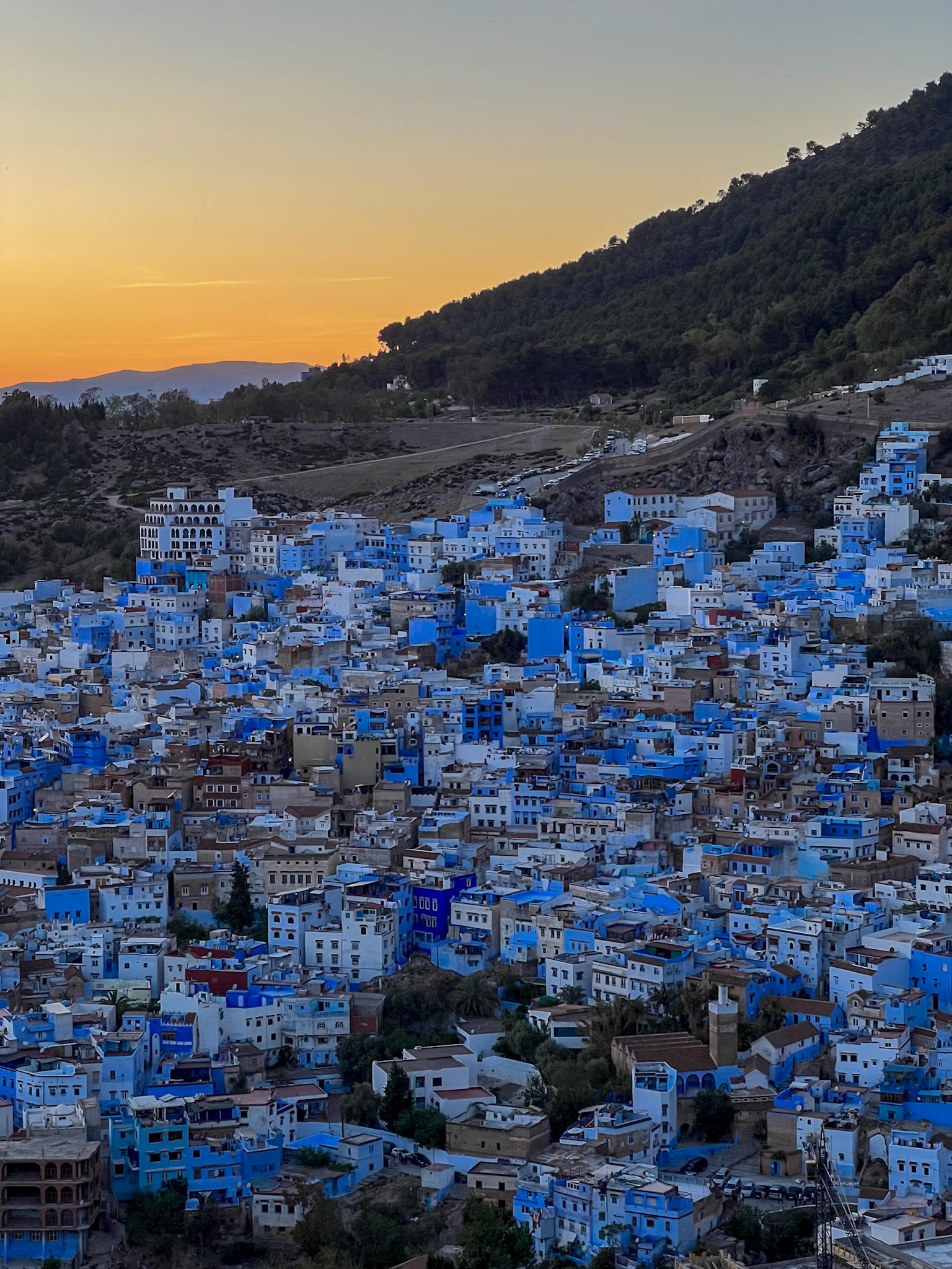Sunset over Chefchaouen, Morocco