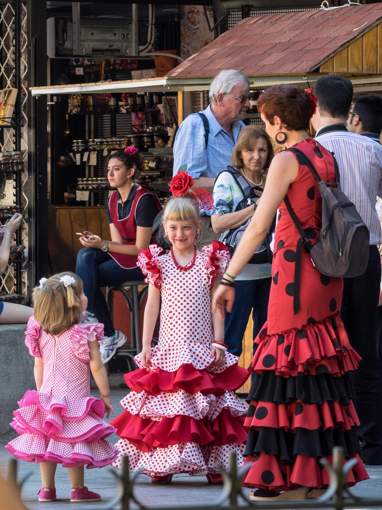 Street parade during the Las Cruces de Mayo in Granada