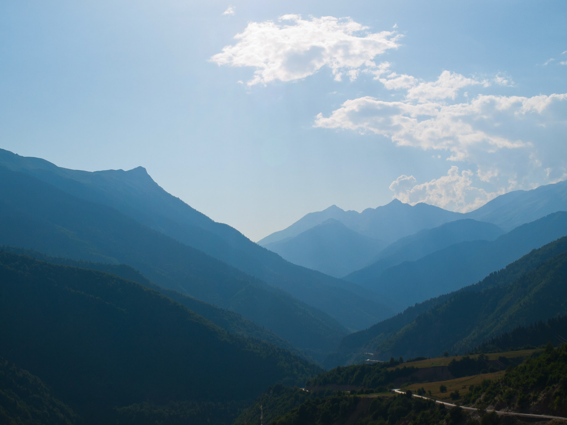 Saventi mountains silhouettes