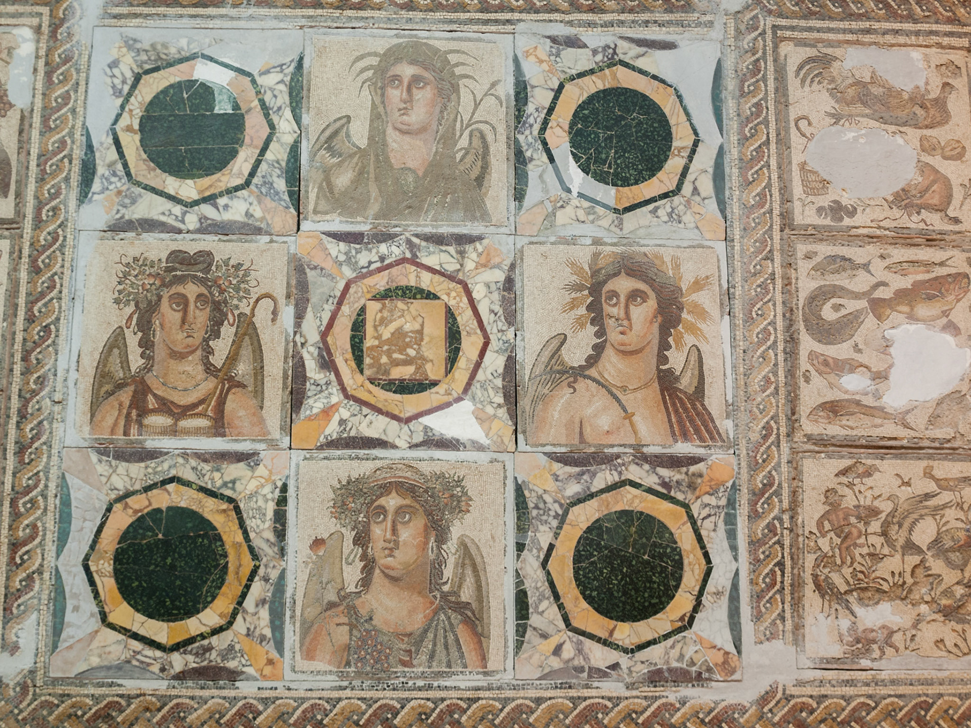 Tripoli's Jamahiriya Museum - Four Seasons mosaic