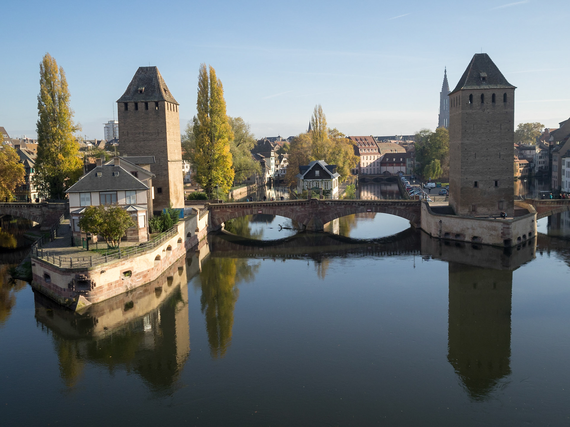 Ill River and watchtowers, Strasbourg