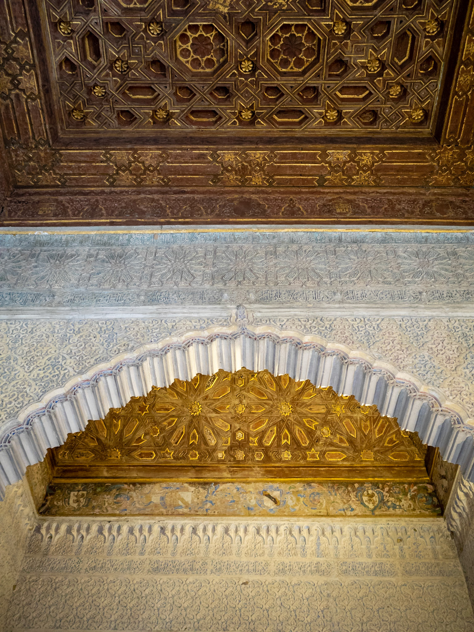 Royal bedroom ceiling detail, Alcazar of Seville