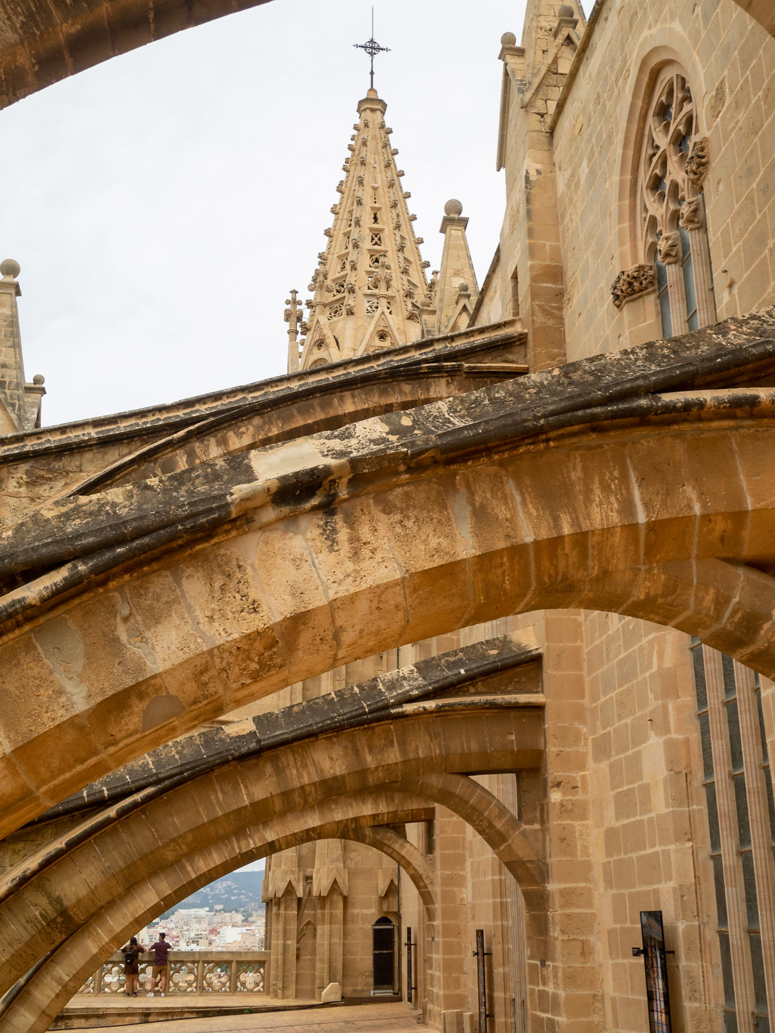 Flying buttress of the roof of Palma Cathedral