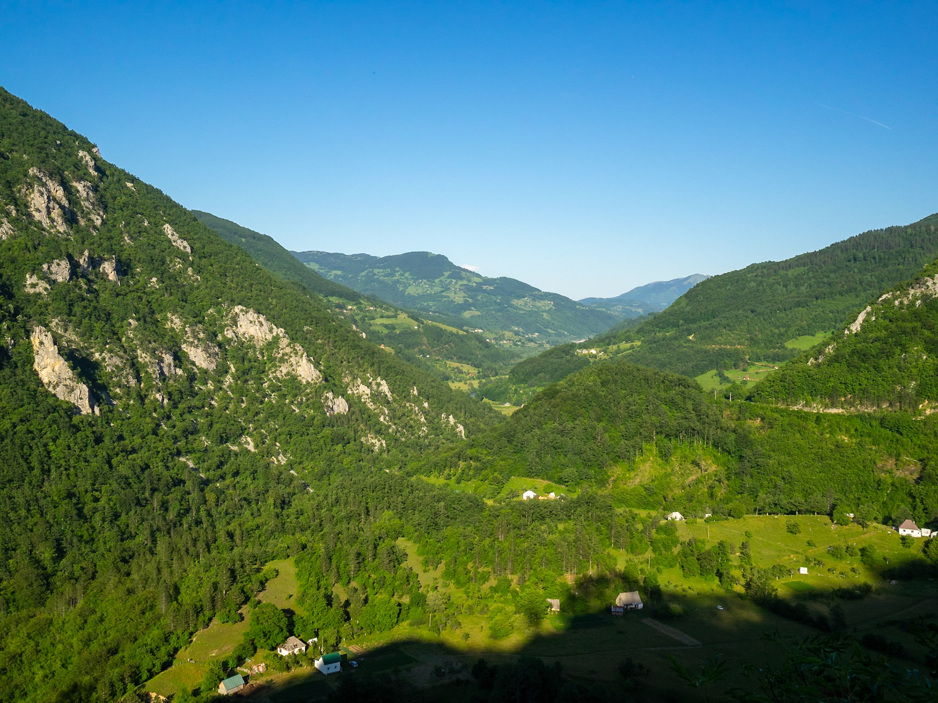Tara River valley around Premćanski, Montenegro