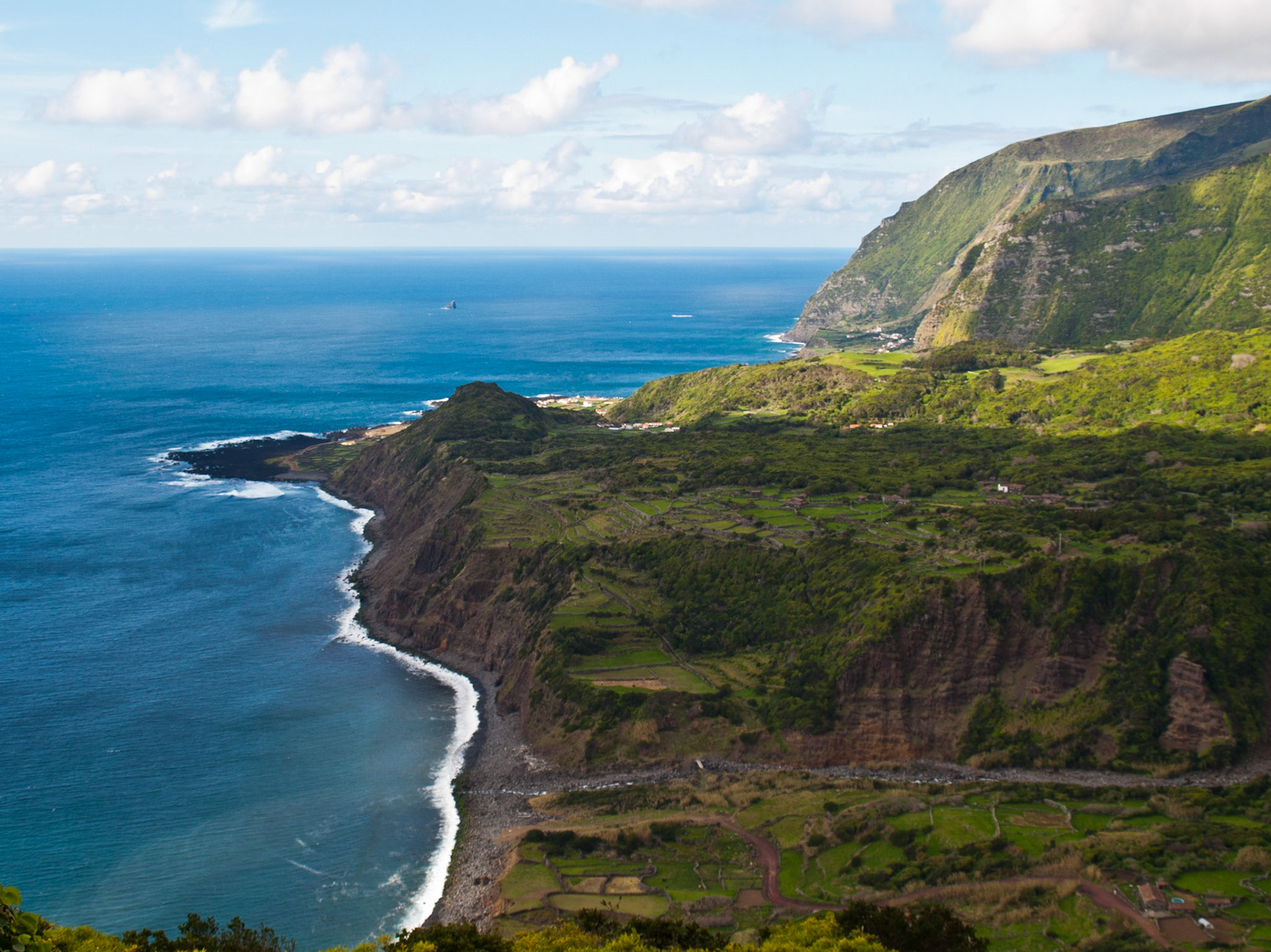 Flores island coastline landscape