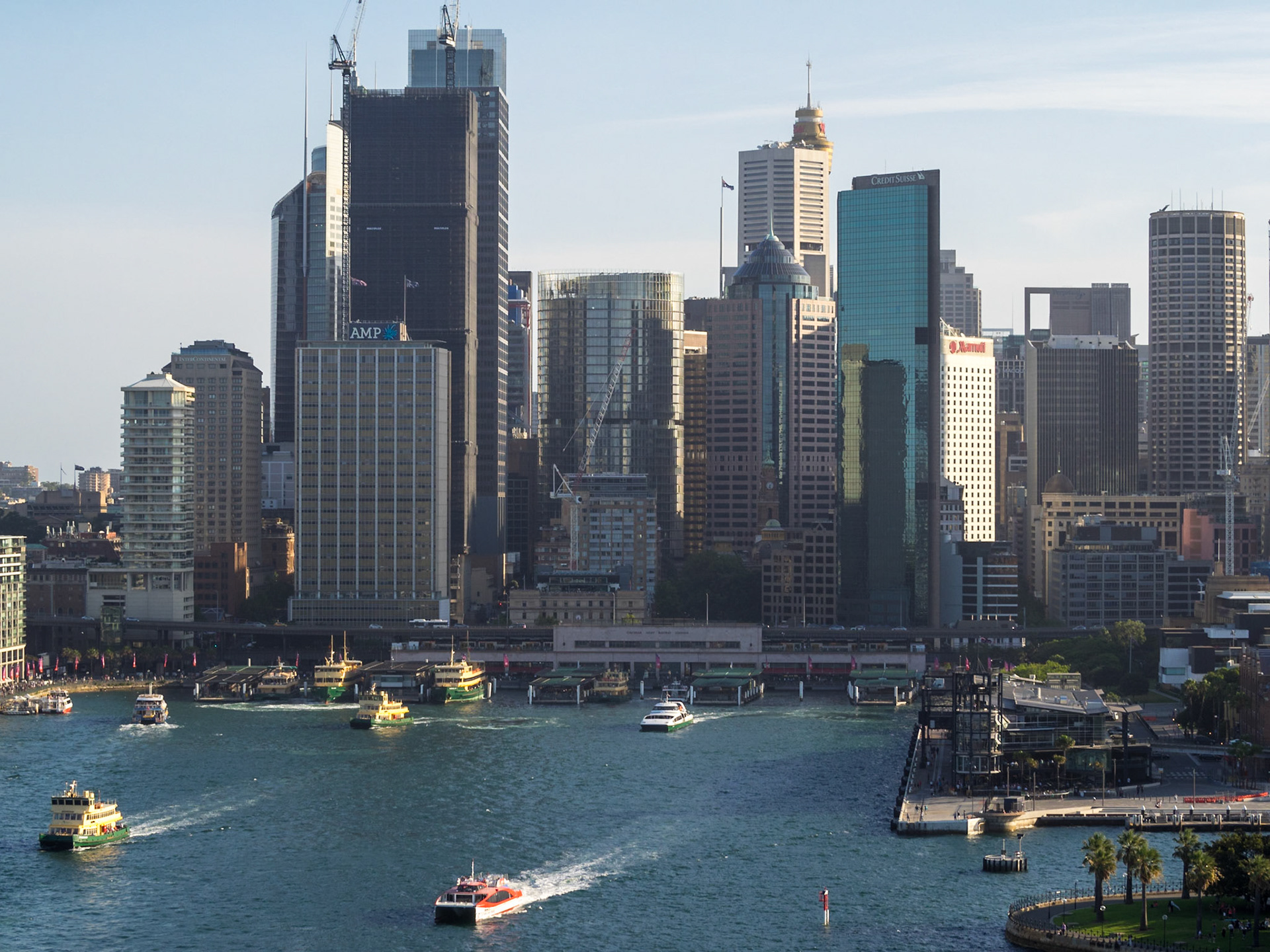 Sydney CBD and Circle Quay seen from Harbour Bridge