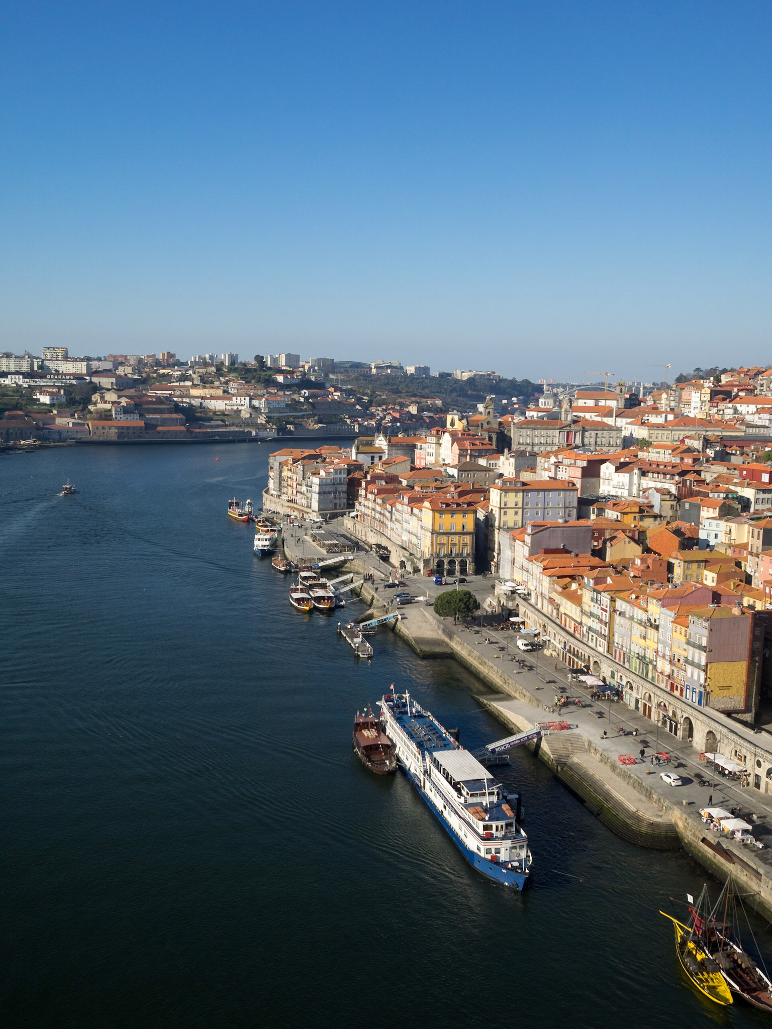 Looking over Ribeira neighbourhood from the top of Dom Luis Bridge