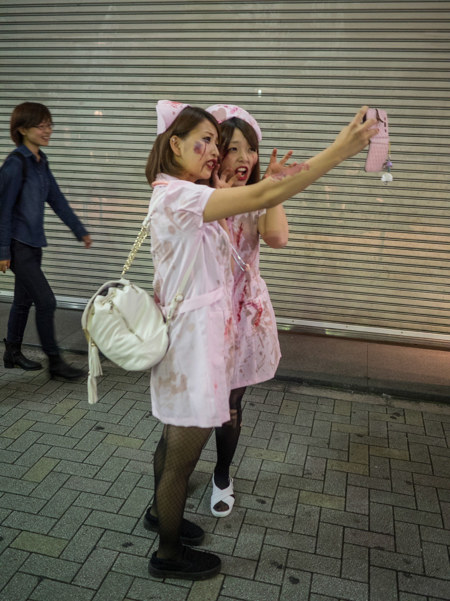 Tokyo people in Halloween costumes in Shibuya