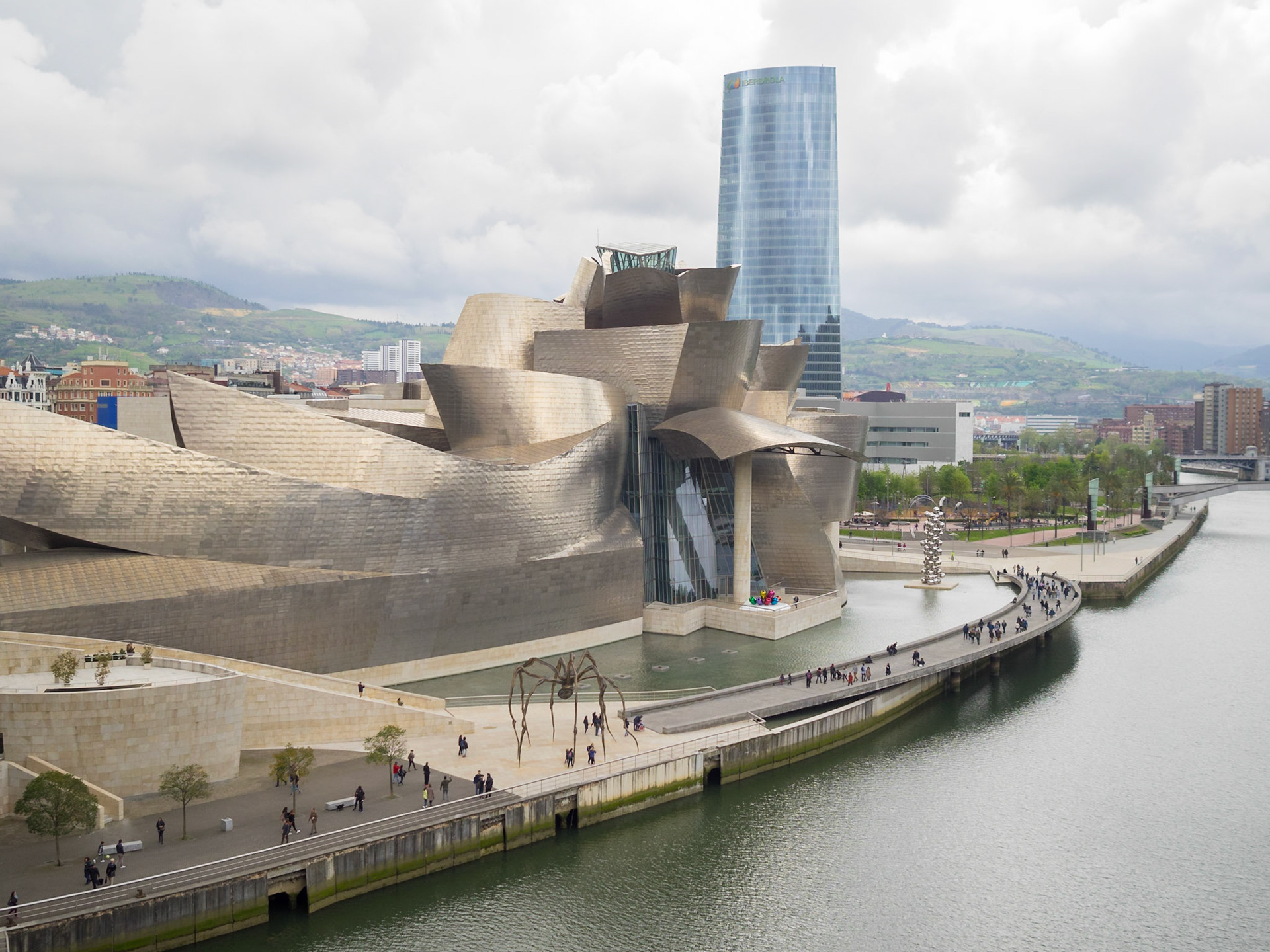 Guggenheim Bilbao Museum by the Nervion river