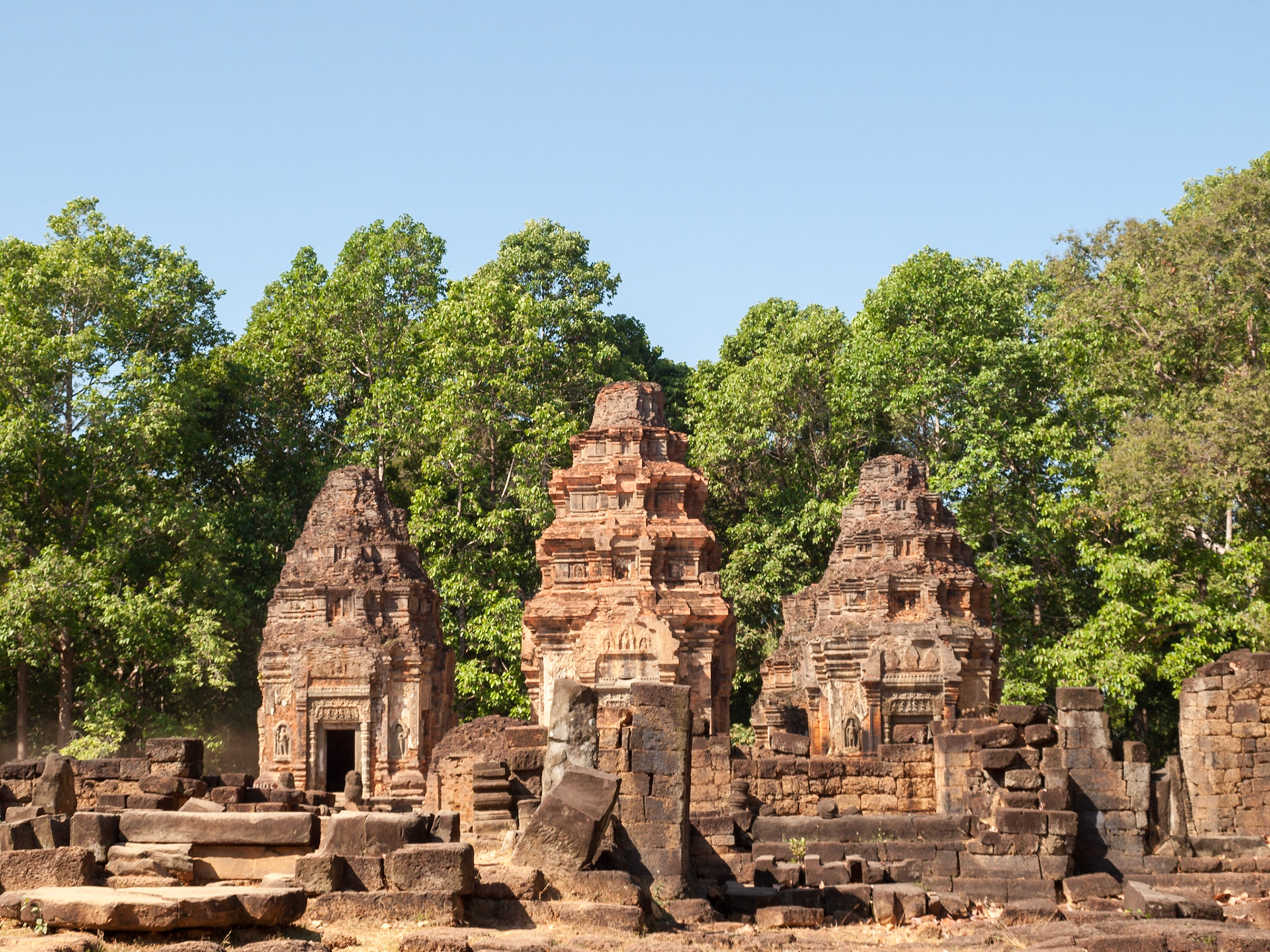 Preah Ko temple, Siem Reap, Cambodia - dedicated by Indravarman I, in late 9th century, to his ancestors