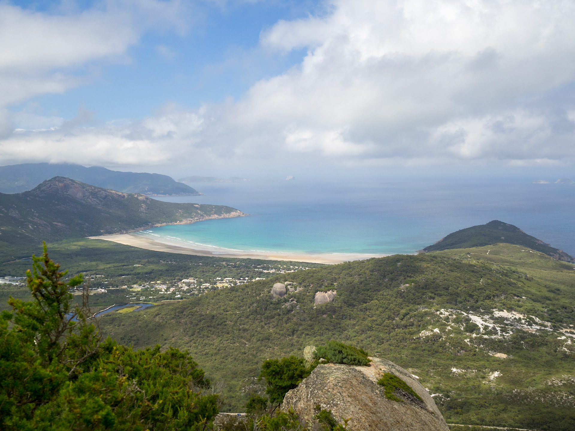 Views across Wilsons Promontory from Mount Bishop Walking Track, Victoria, Australia
