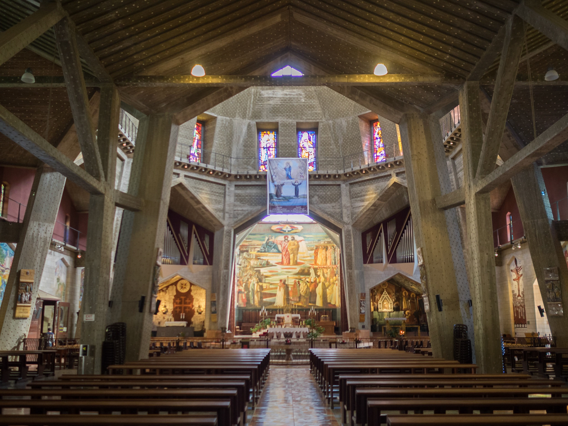 General view of the upper level of the Basilica of the Annunciation