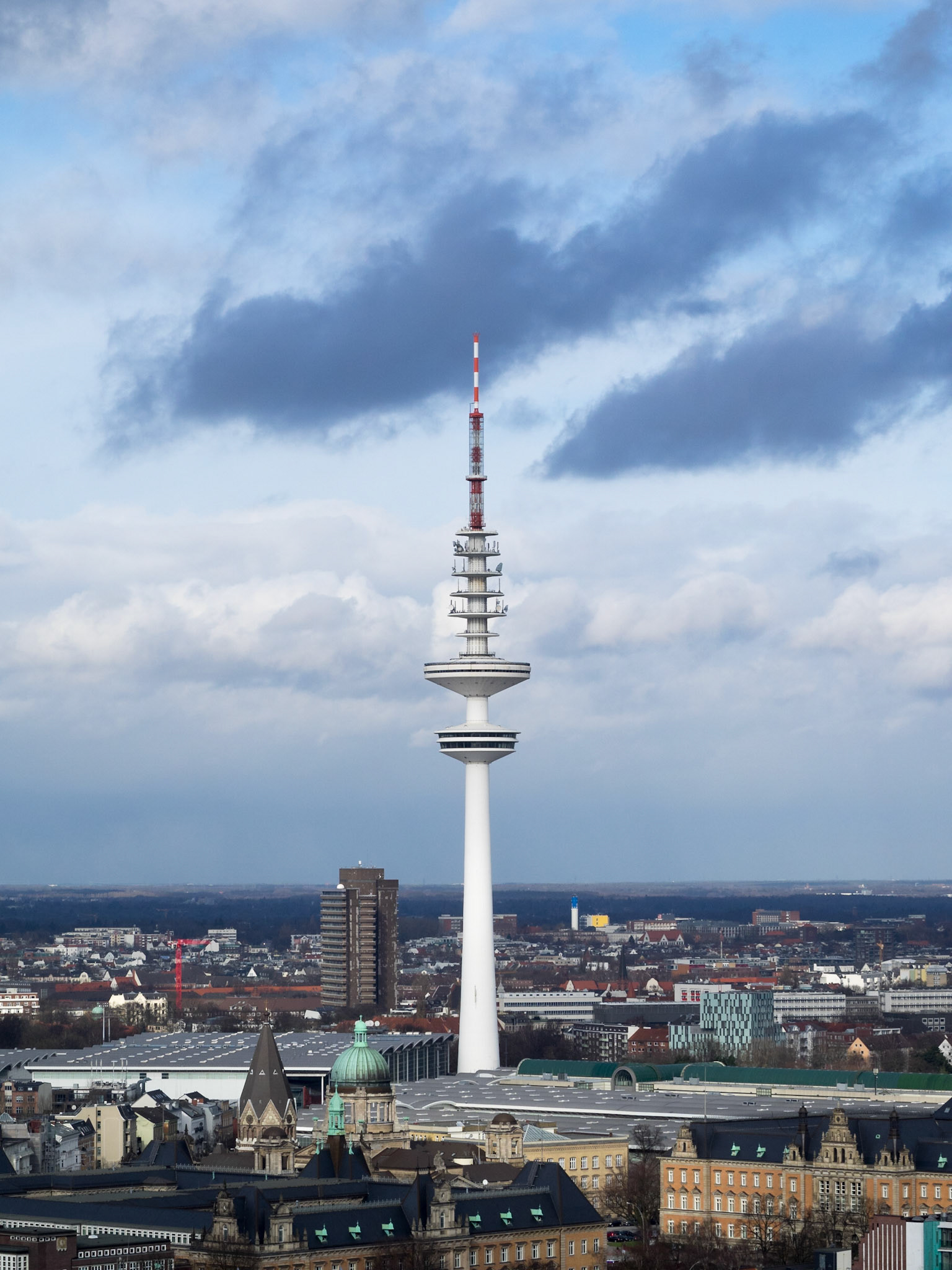 Hamburg TV tower over the city landscape