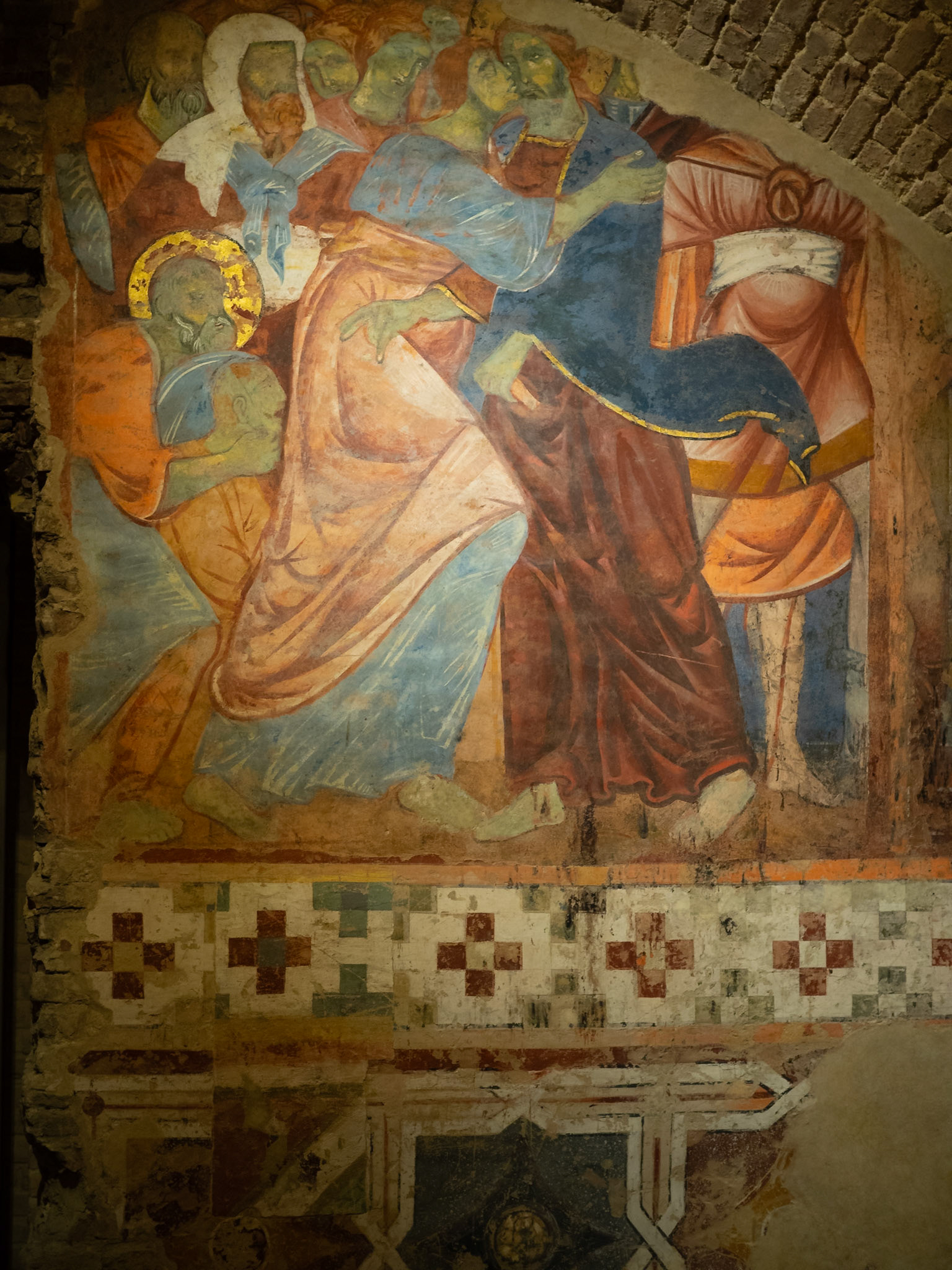 Fresco detail of the Crypt of Siena Cathedral