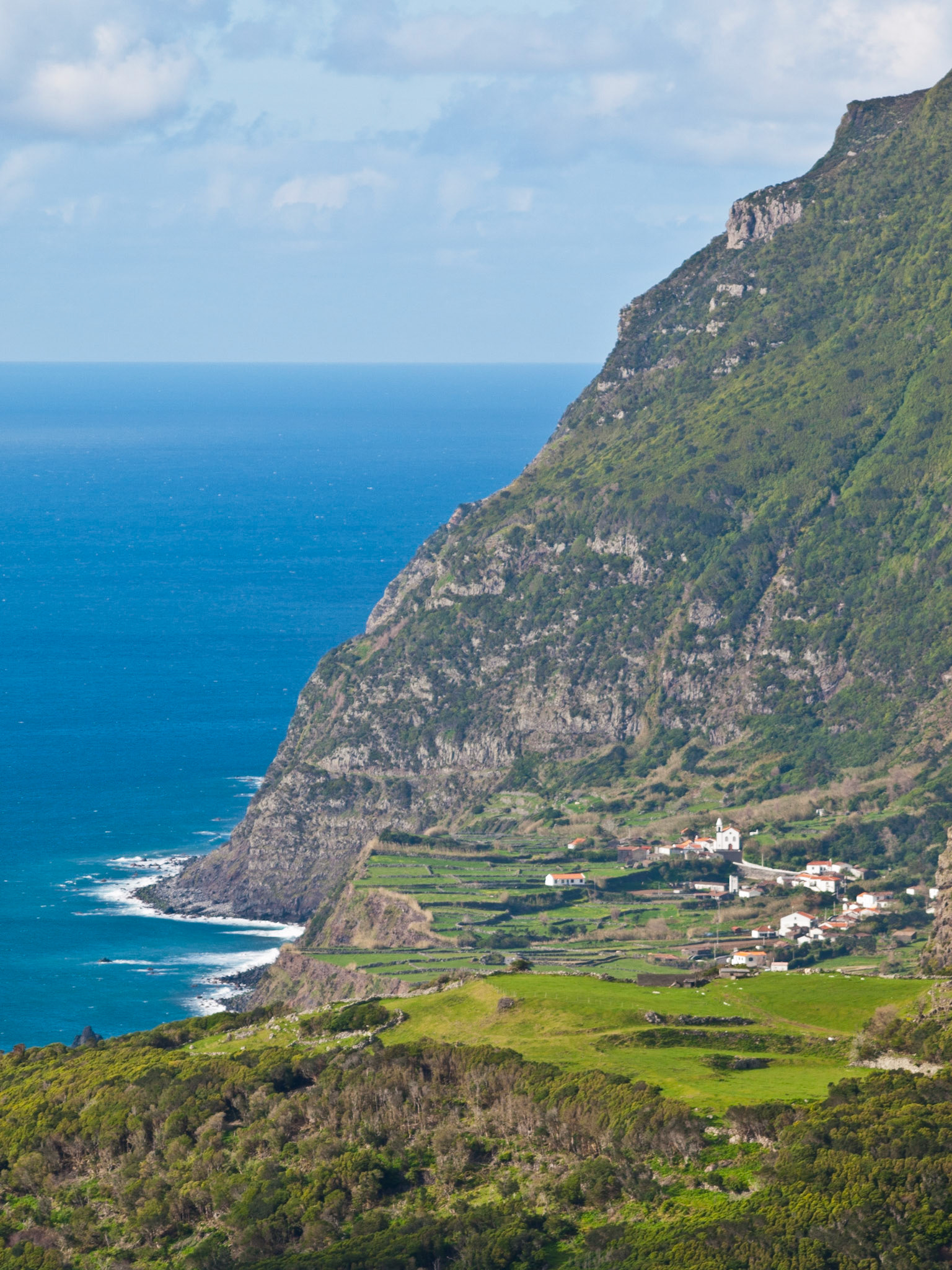 Flores island coastline landscape