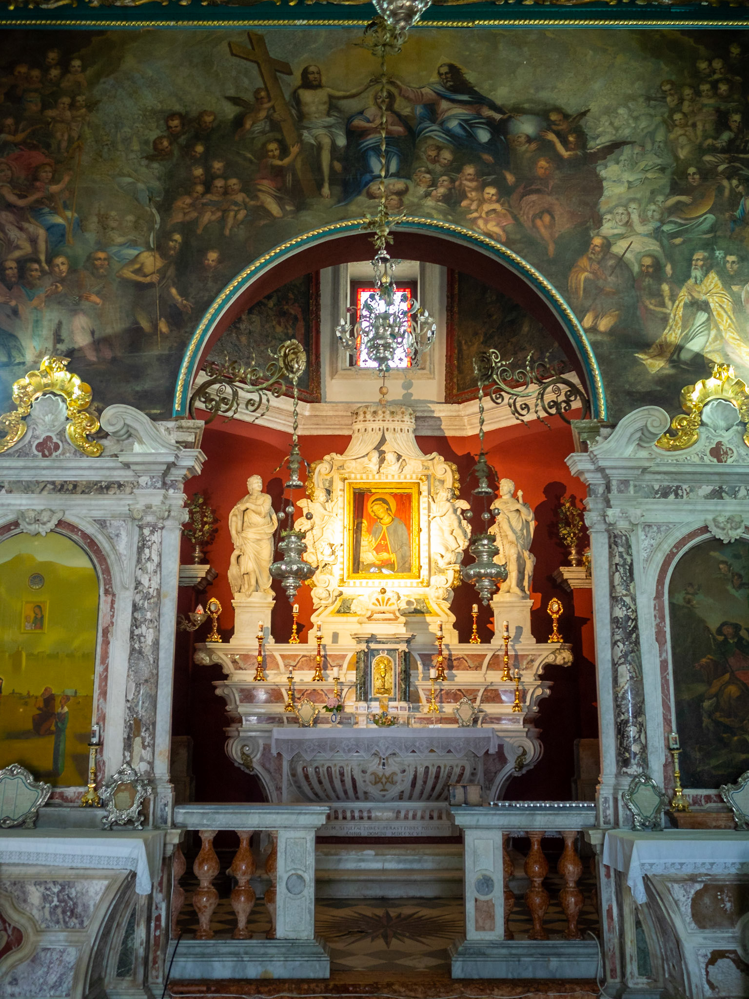Our Lady of the Rocks Church altar, Montenegro