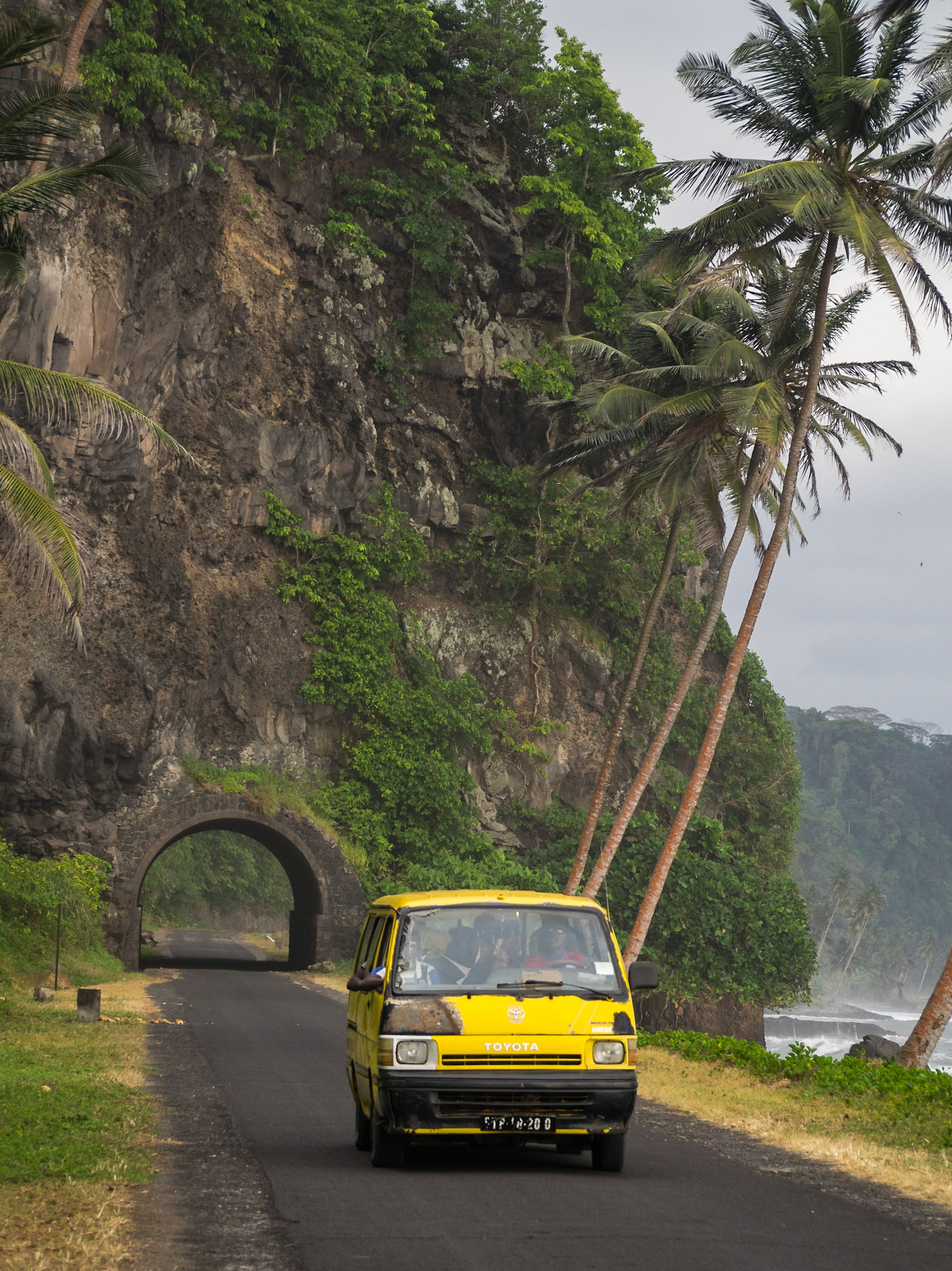 Santa Catarina Tunnel by the sea in São Tomé island