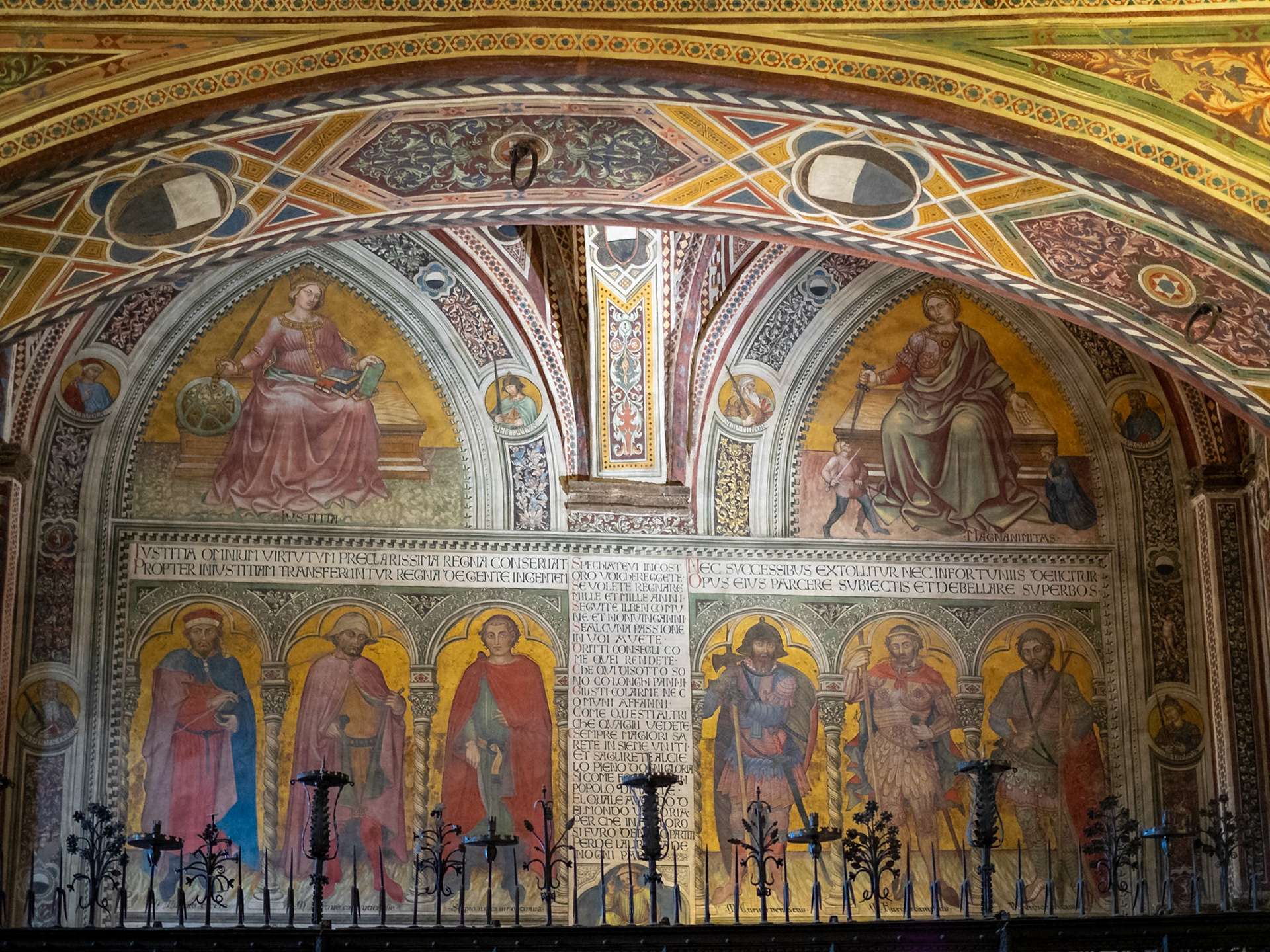 Anticapella wall frescos, Palazzo Pubblico, Siena